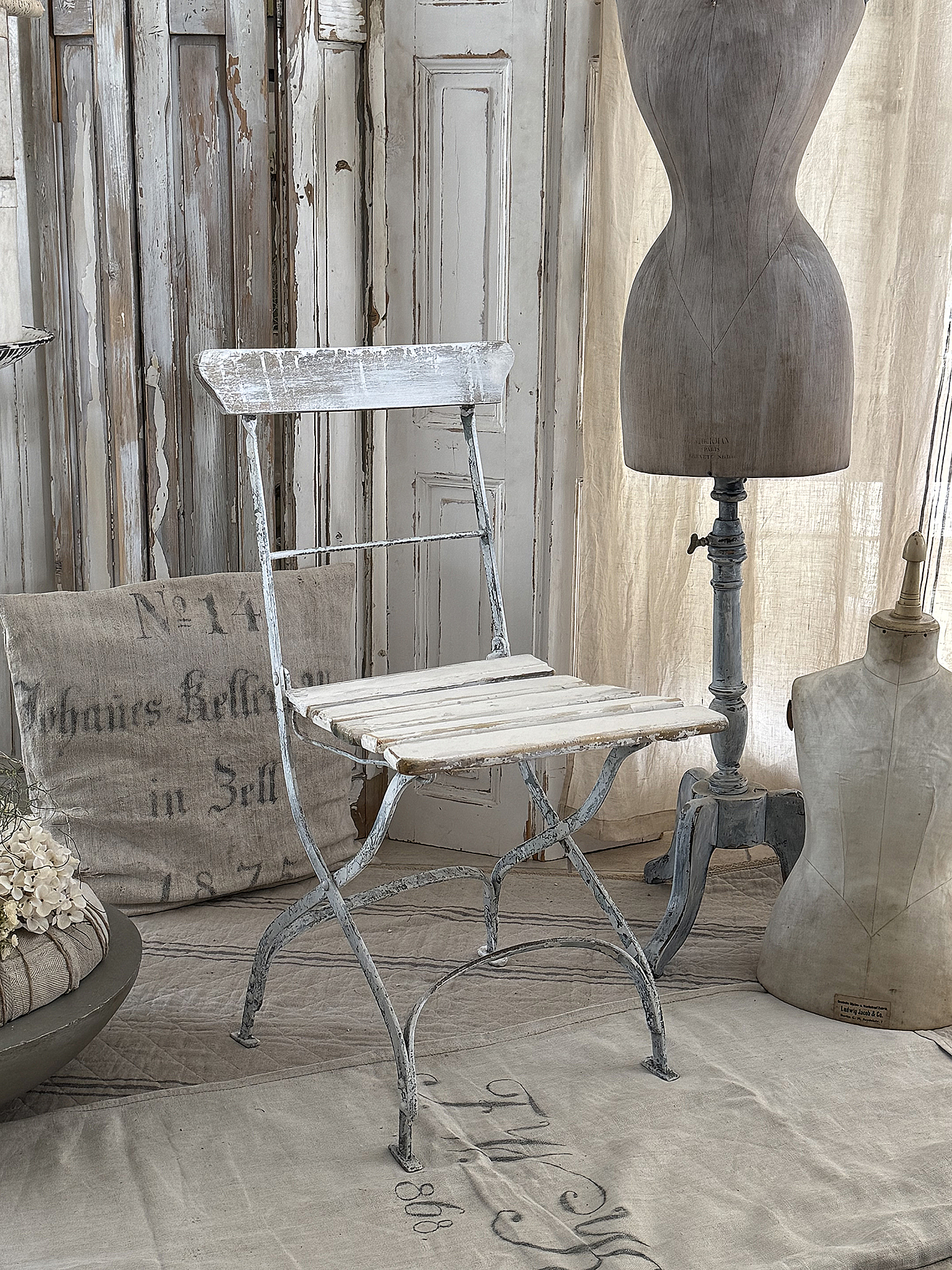 Französischer Vintage-Gartenstuhl – Original, klappbar & mit zauberhafter Patina***