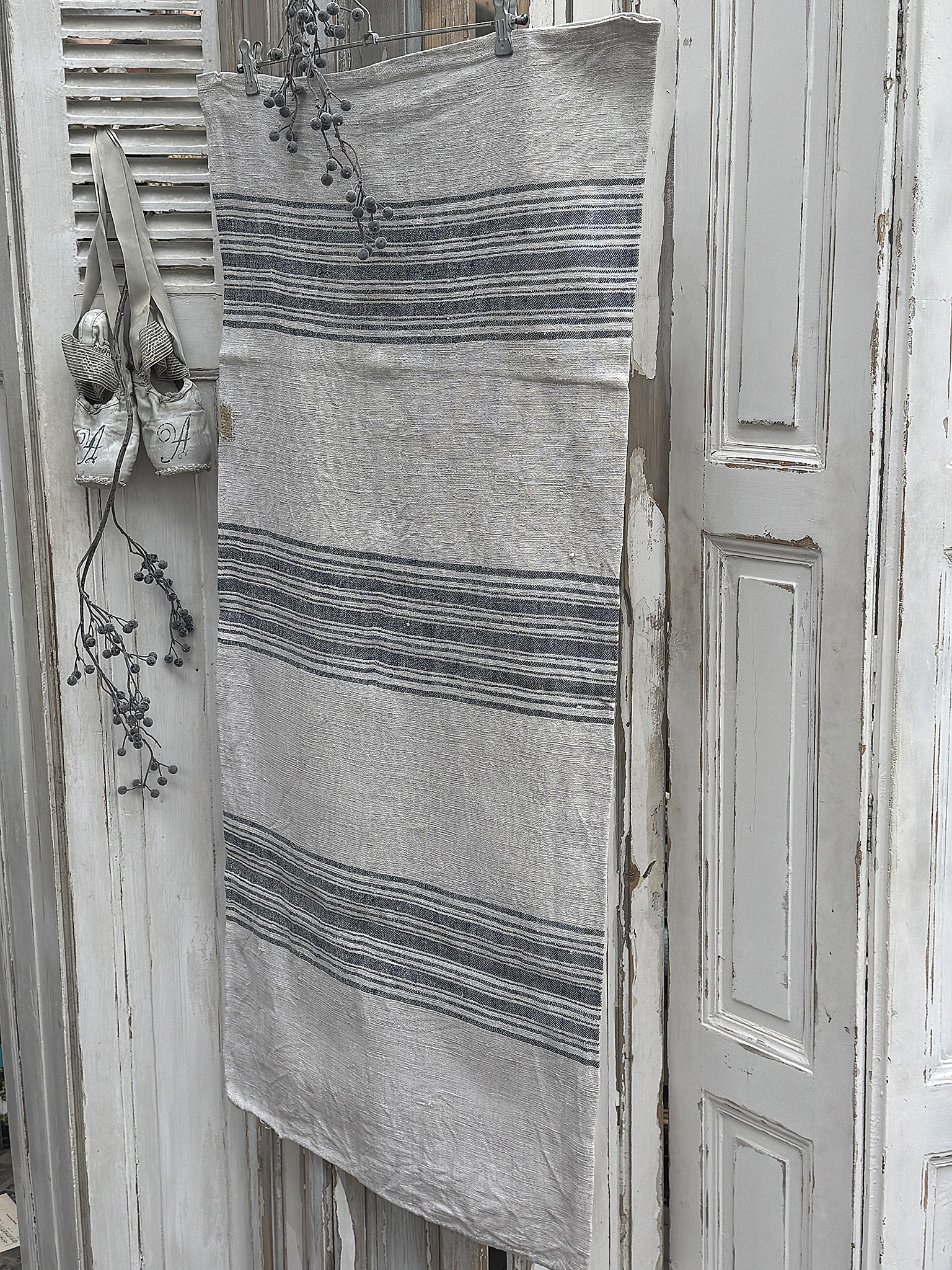 Schöner alter Leinensack mit breiten Streifen***