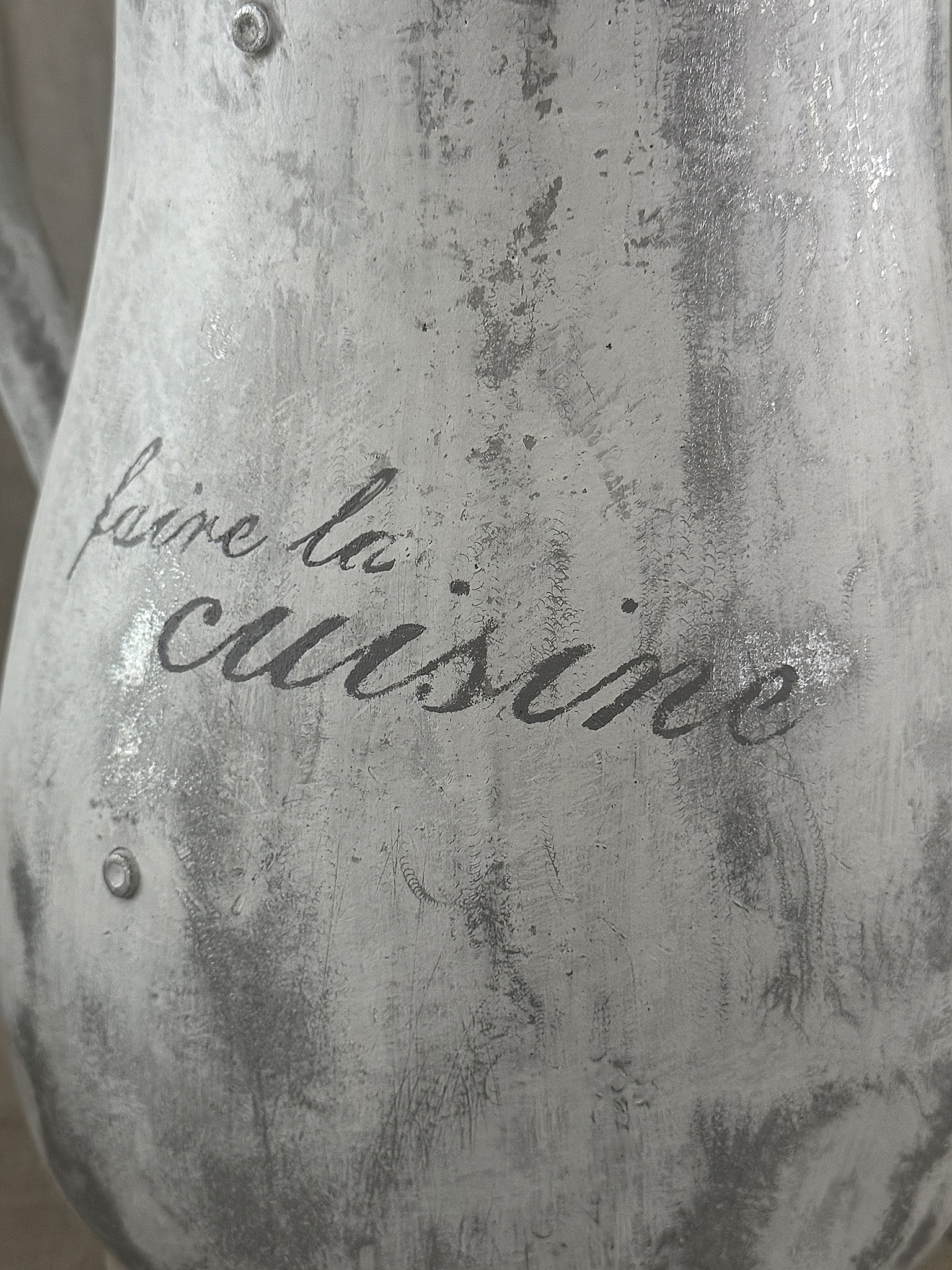 Große Zinkblechkanne im Shabby Chic – französischer Charme für Haus und Garten***