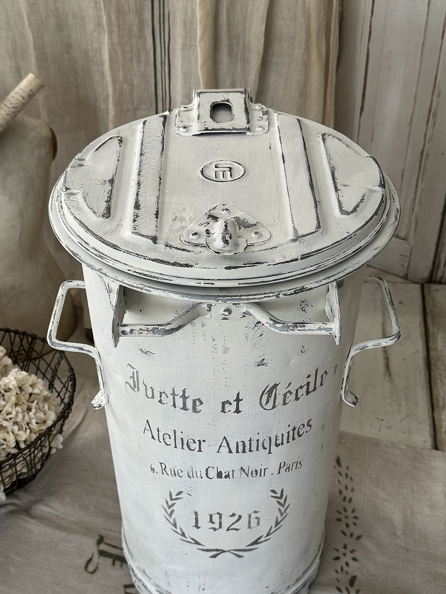 Alte große Zinkmülltonne 1926***