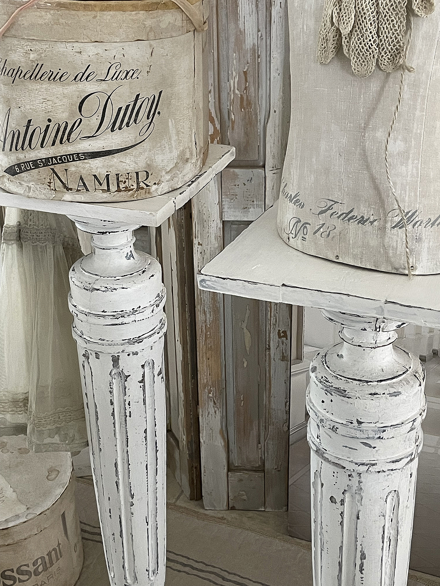 Antike große Holzsäule Shabby-Chic*** Antike große Holzsäule Shabby-Chic***