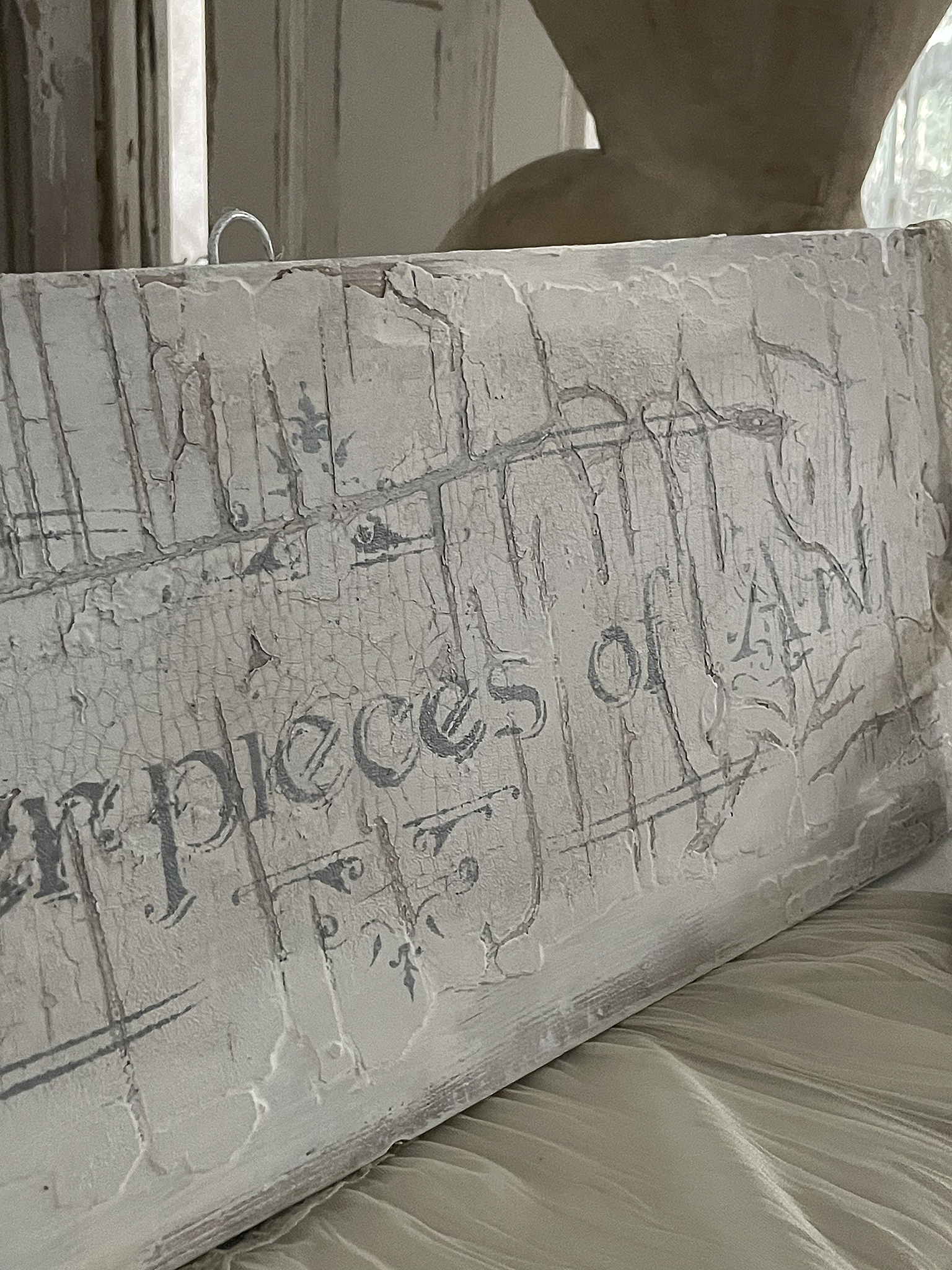 Shabbybild antike Holzkassette Of-Art