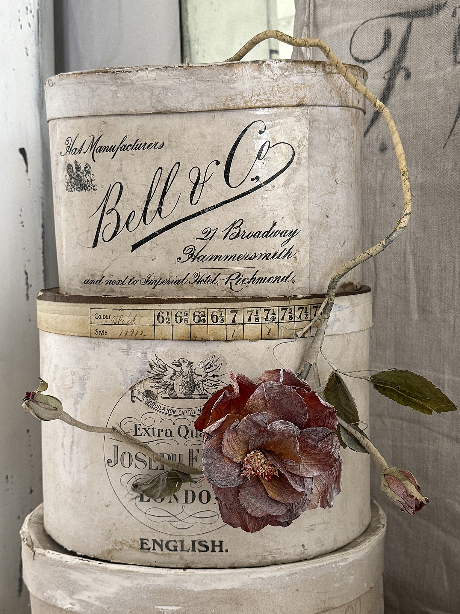 Duo alte Dose mit Wachsblüte*** Duo alte Dose mit Wachsblüte***