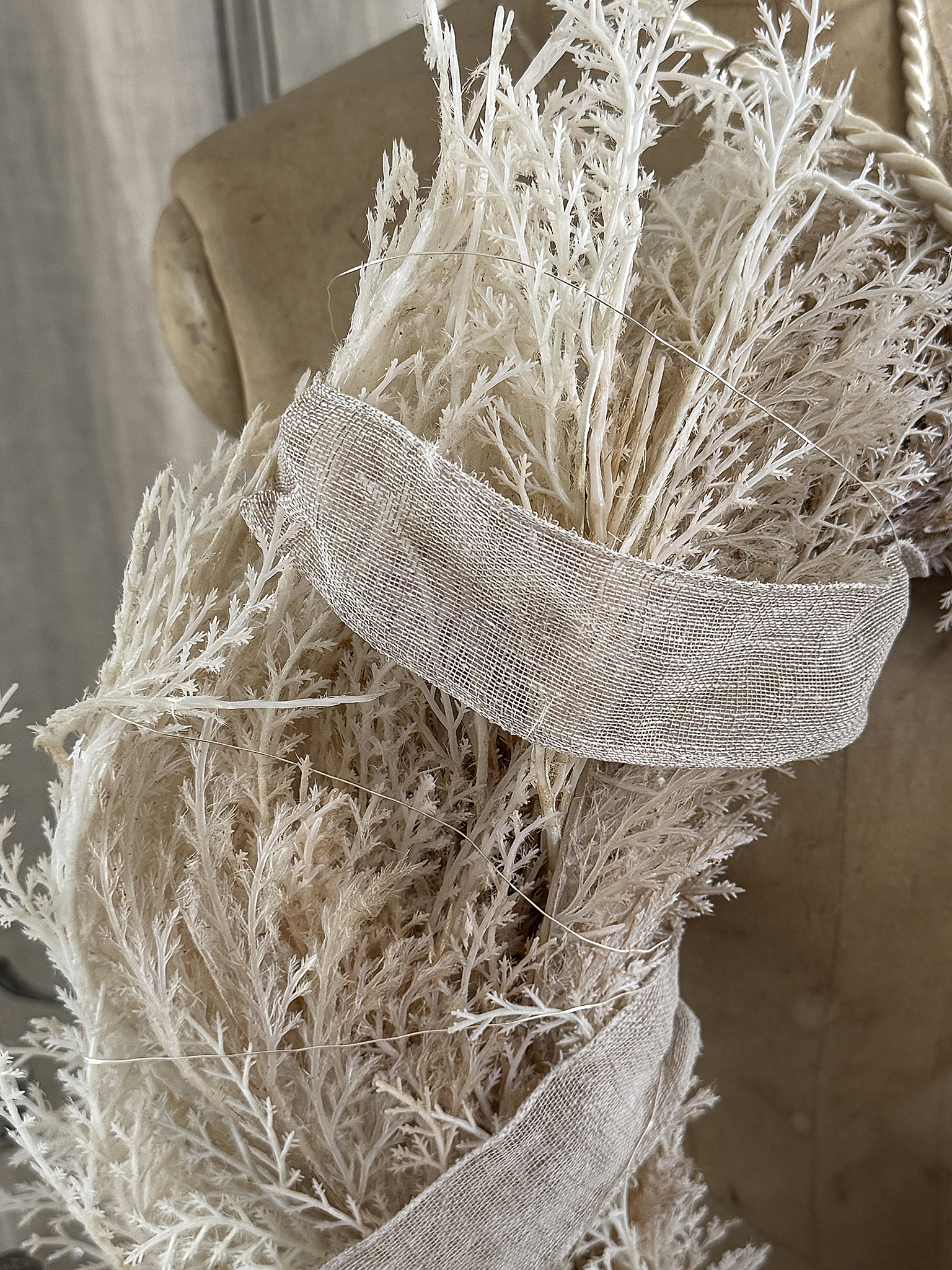 Großer Vintage-Kranz aus zartem Farn***