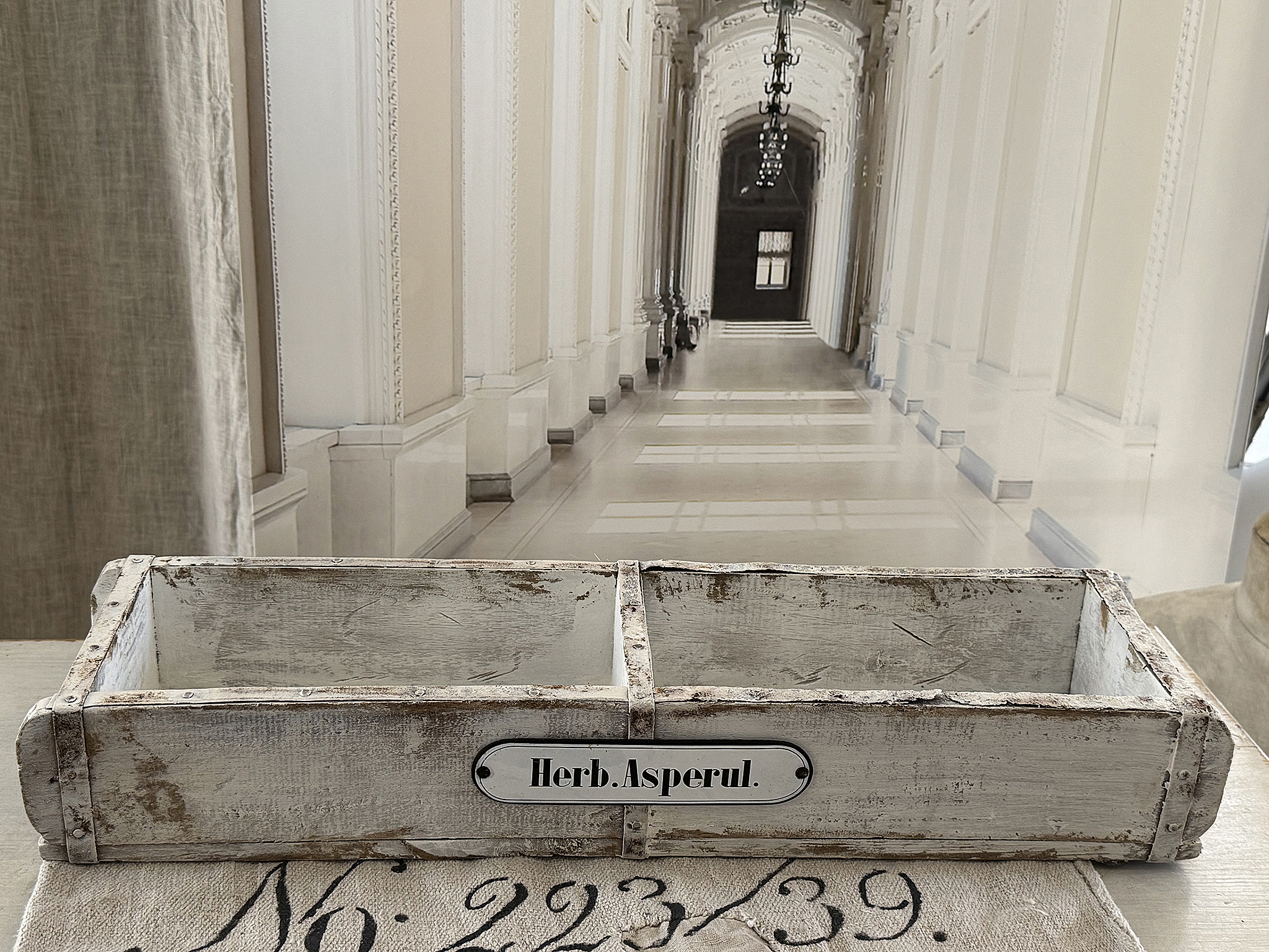 Antike lange  Apothekerschublade mit Geschichte- Asperul***