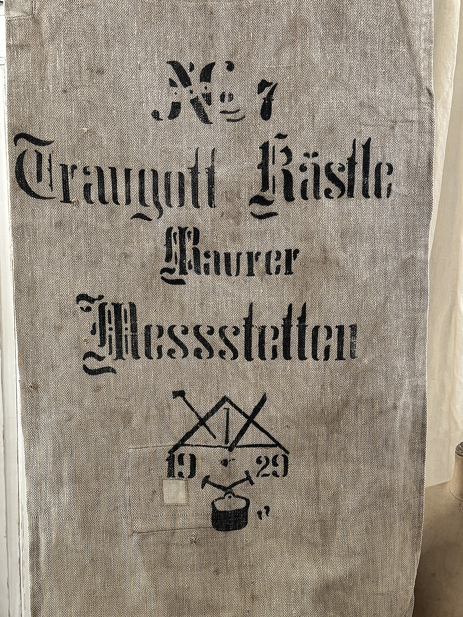 Wunderschöner alter Getreidesack von 1929 – Vintage-Unikat mit Geschichte***