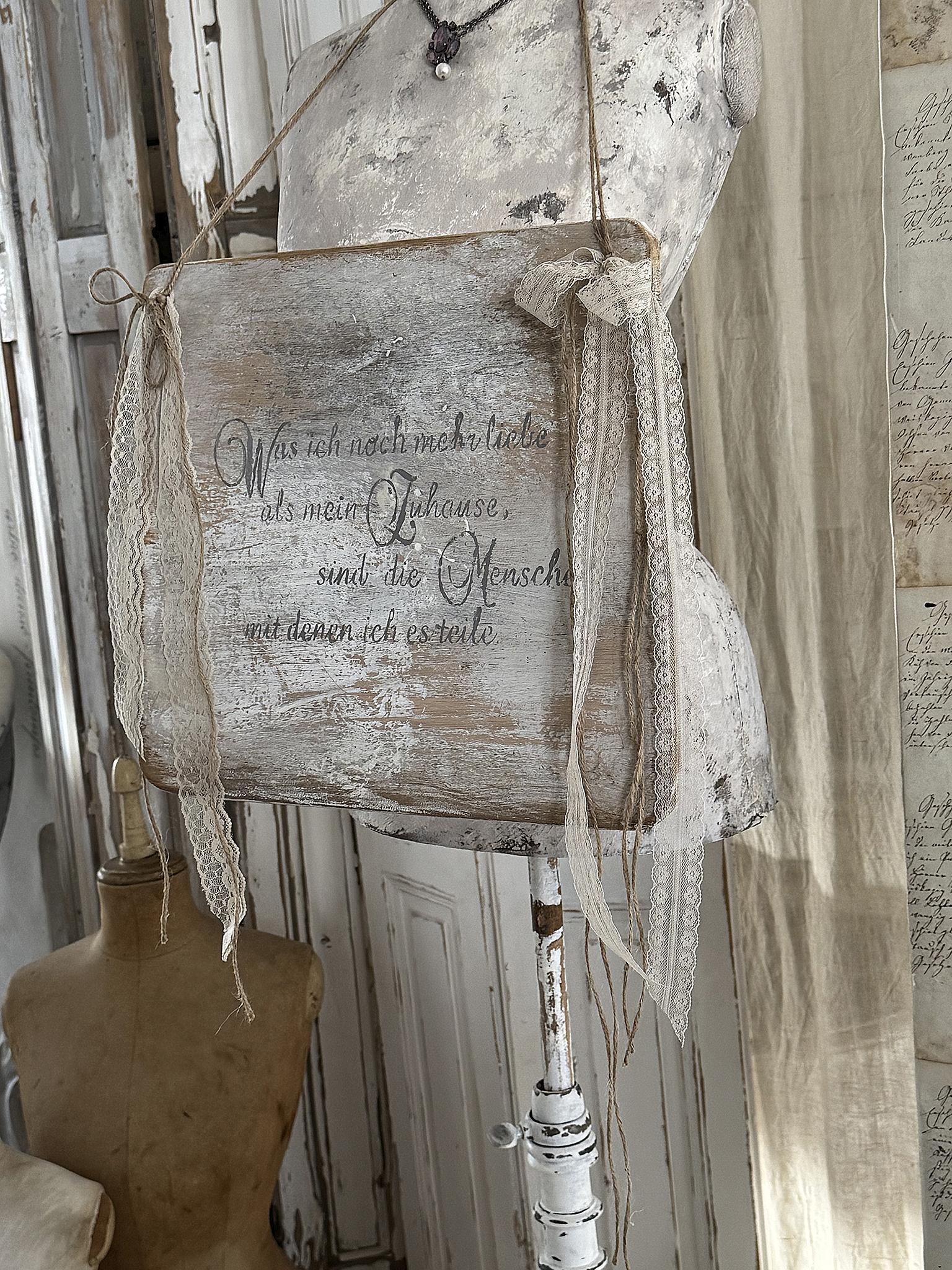 Nostalgisches Holzbild im liebevollen Vintage-Charakter***