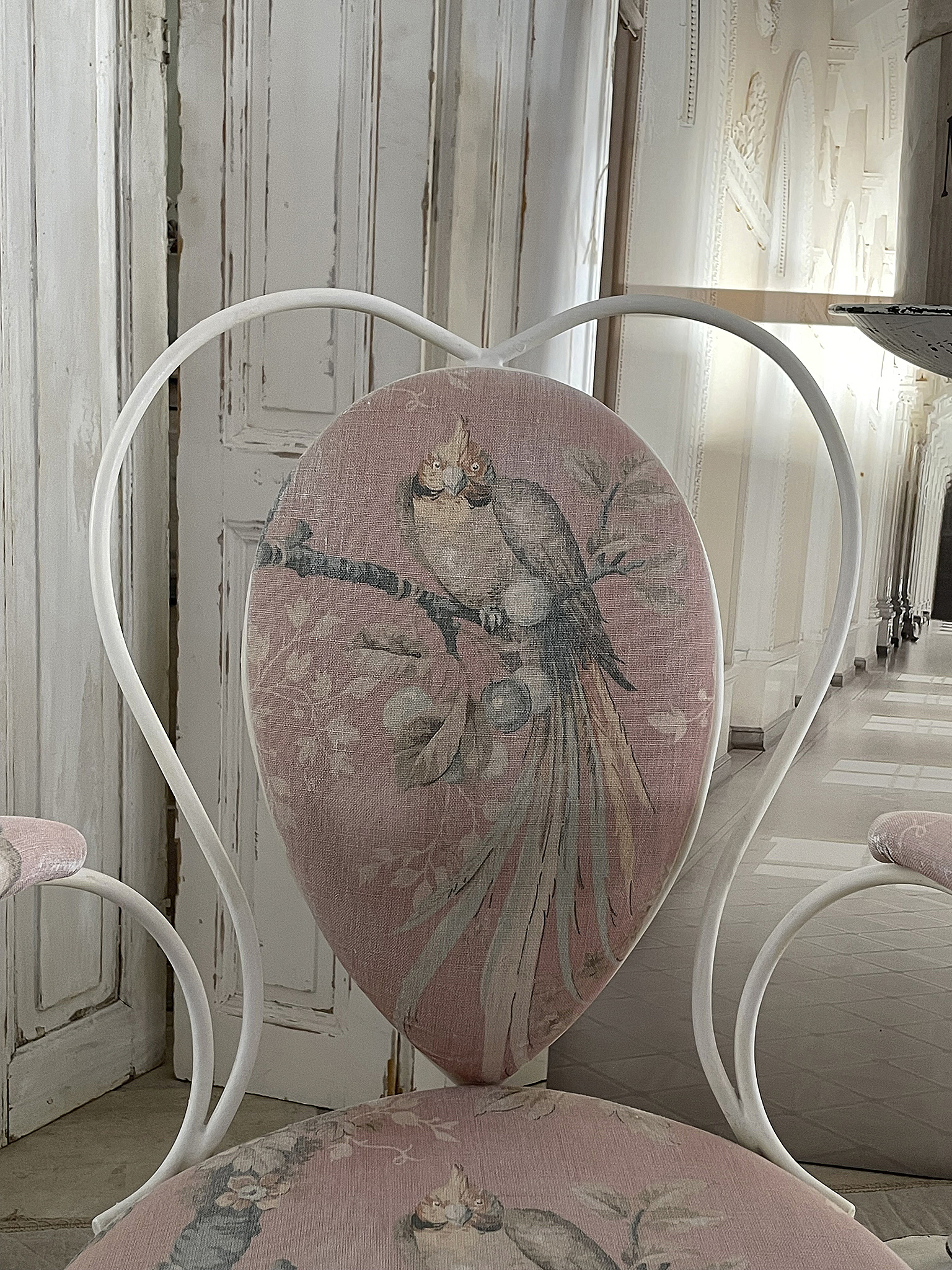 Alter edler Metallstuhl mit Polster*** Alter edler Metallstuhl mit Polster***