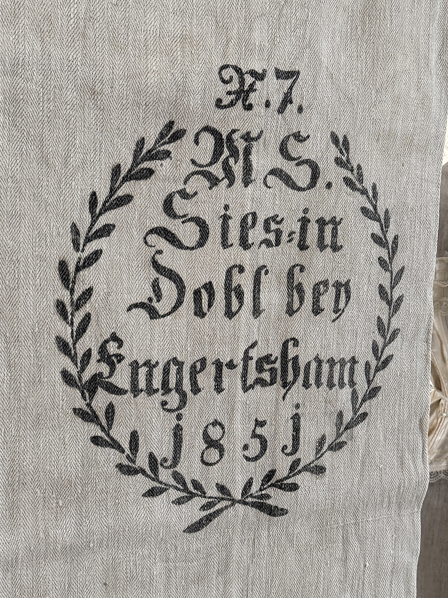 Historischer langer Leinensack/ Mehlsack 1851** Historischer langer Leinensack/ Mehlsack 1851**