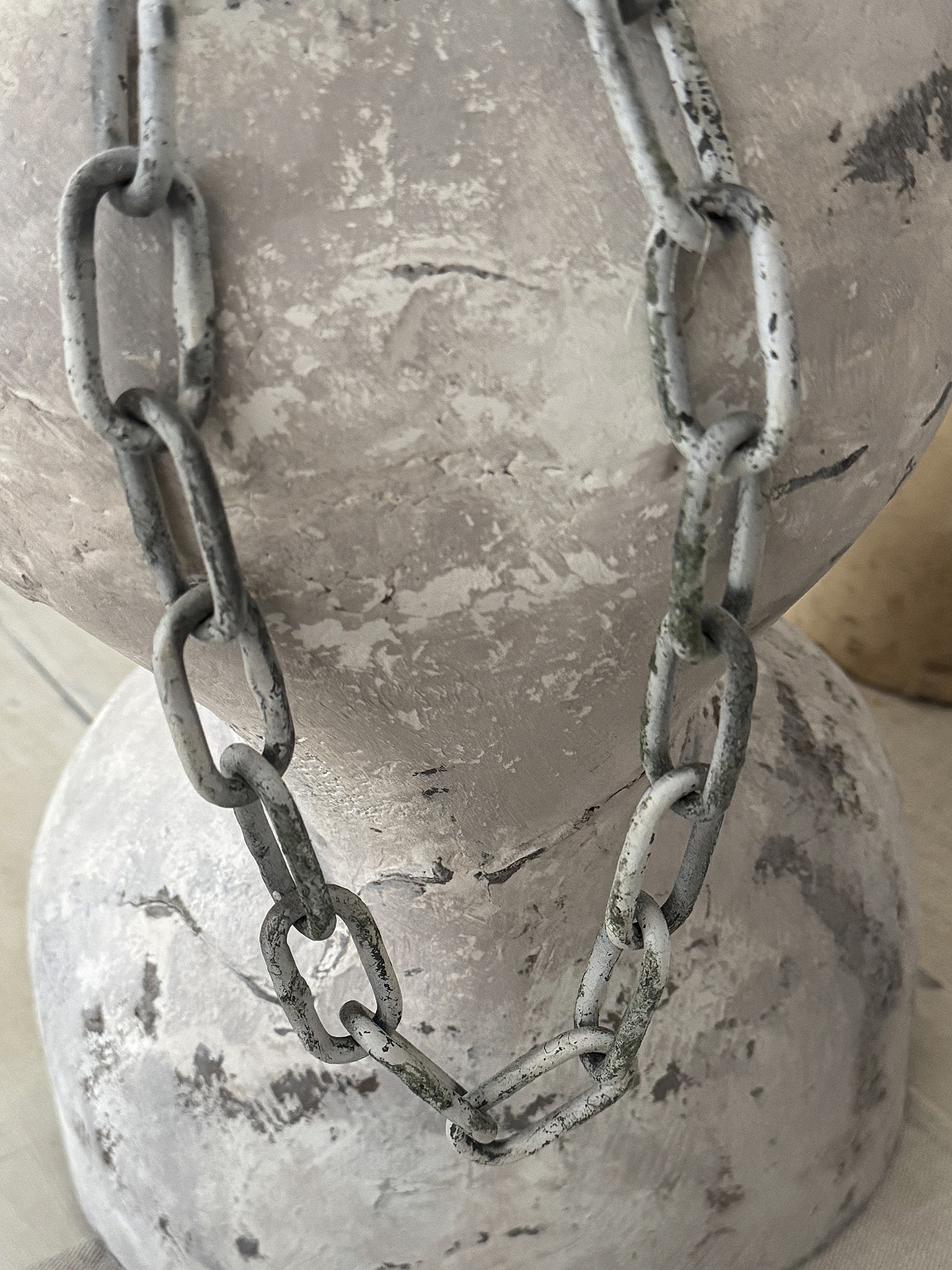 Alte Gliederkette | Vintage Eisenkette mit Haken | Originalpatina | Industrial Shabby Chic***