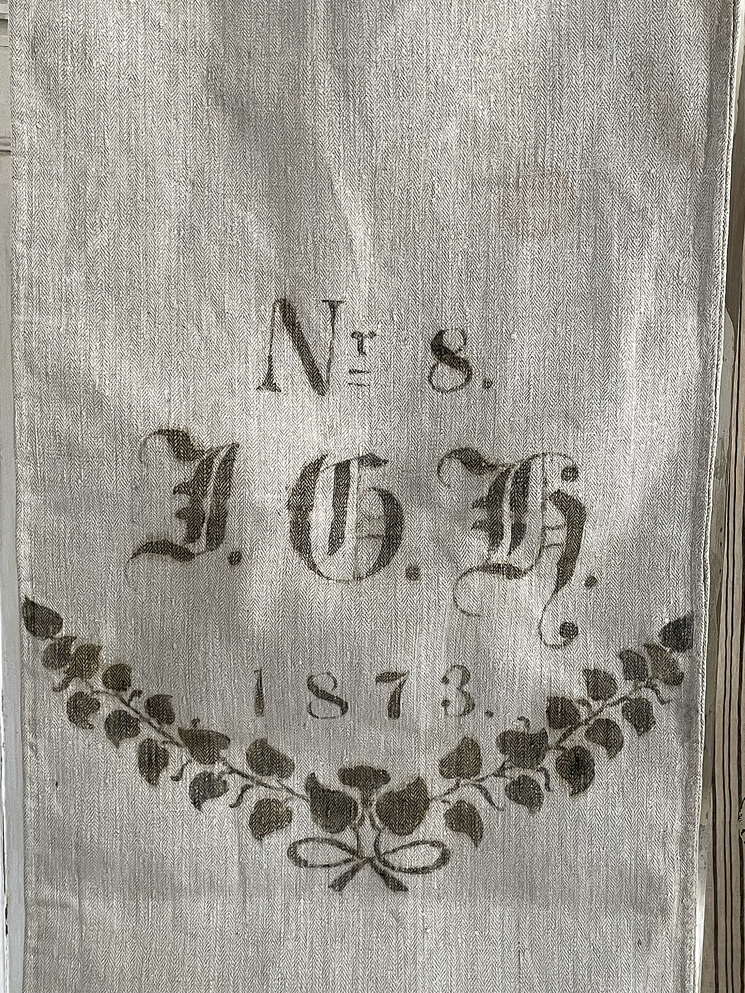 Antiker edler Leinensack/ Mehlsack 1873***