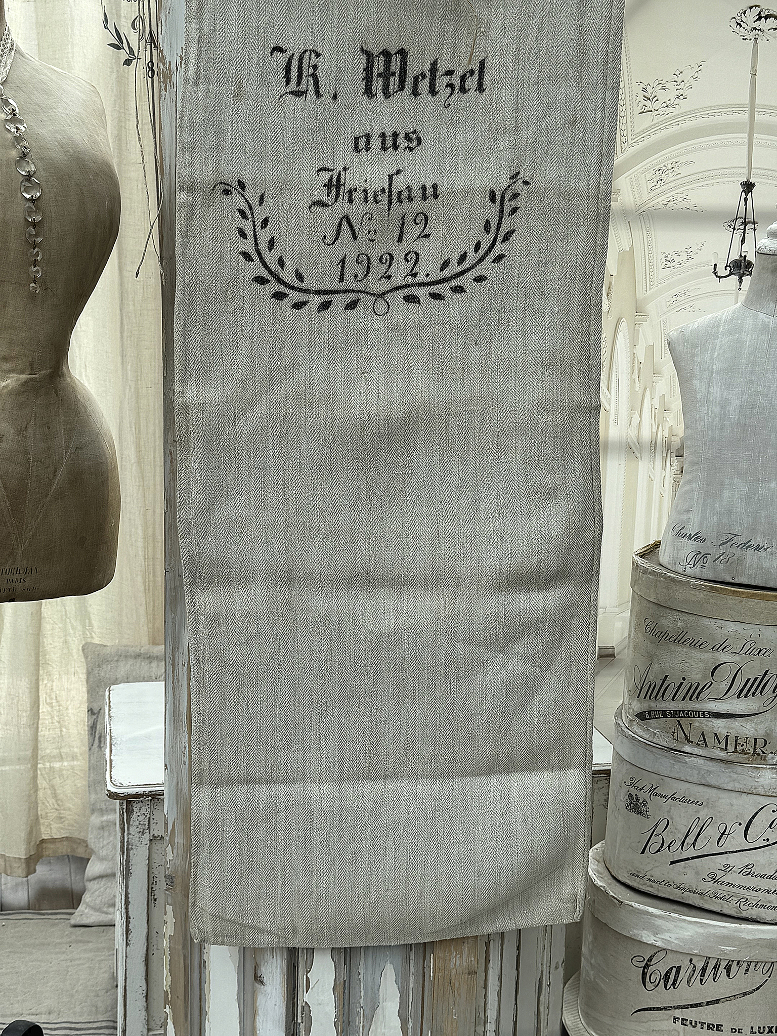 Antiker heller Leinensack/ Mehlsack 1922 No.12***