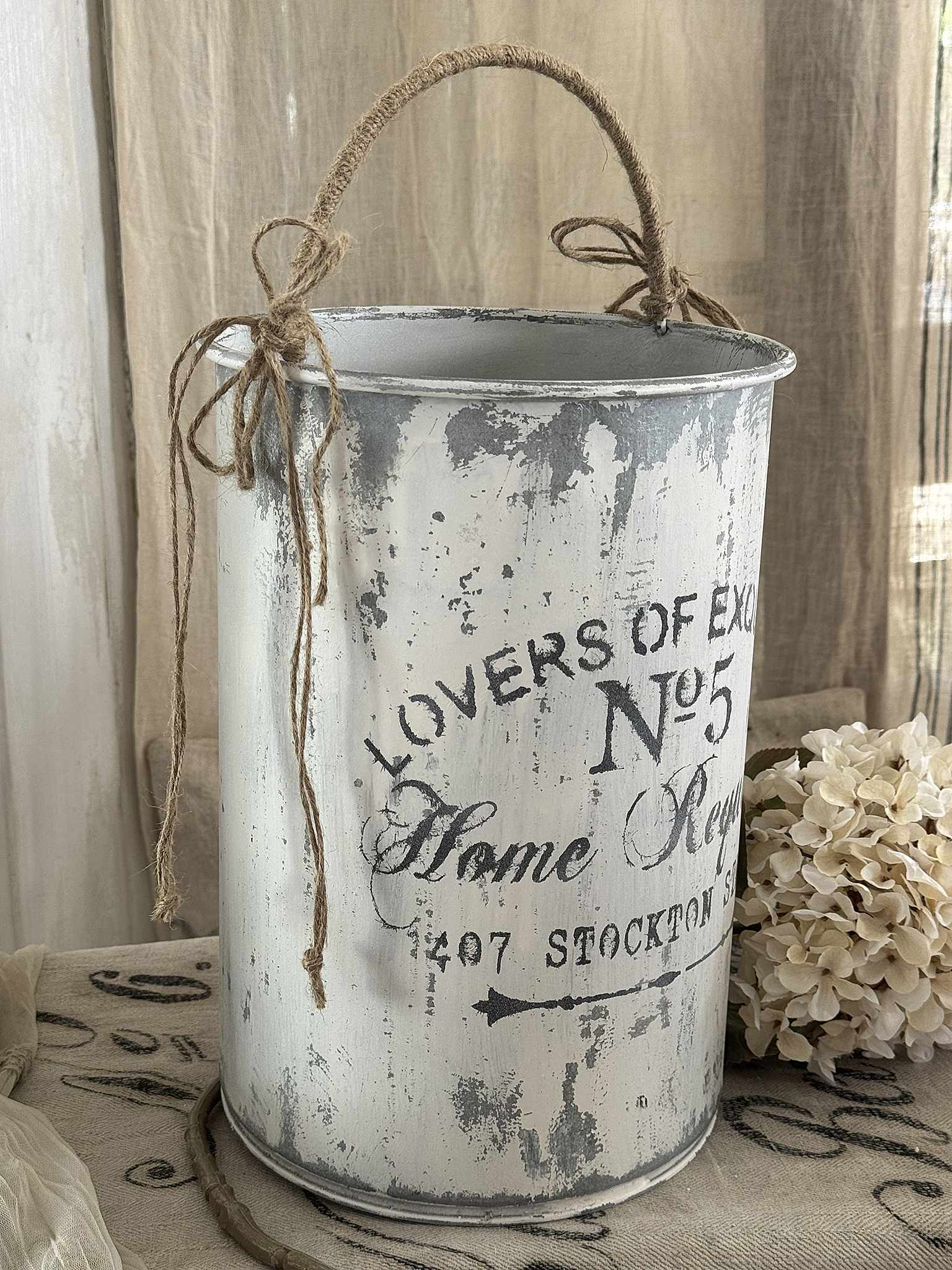  Alter Zinkeimer mit Henkel Requisites