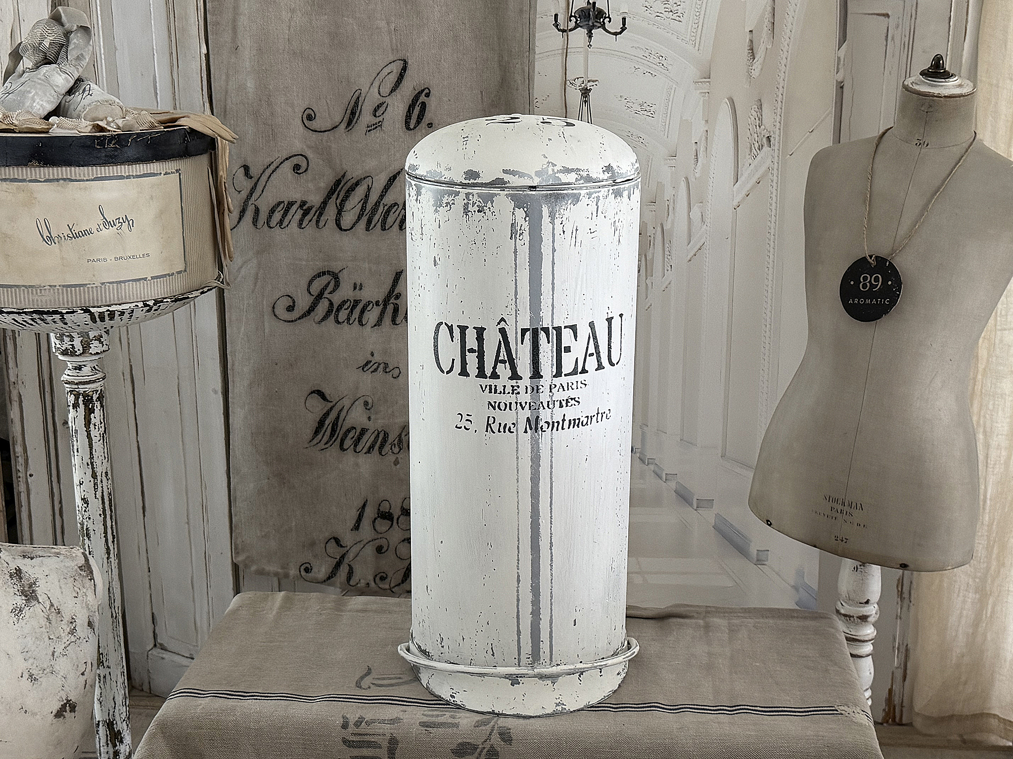 Reserviert! Vintage-Look Treteimer aus Metall ***