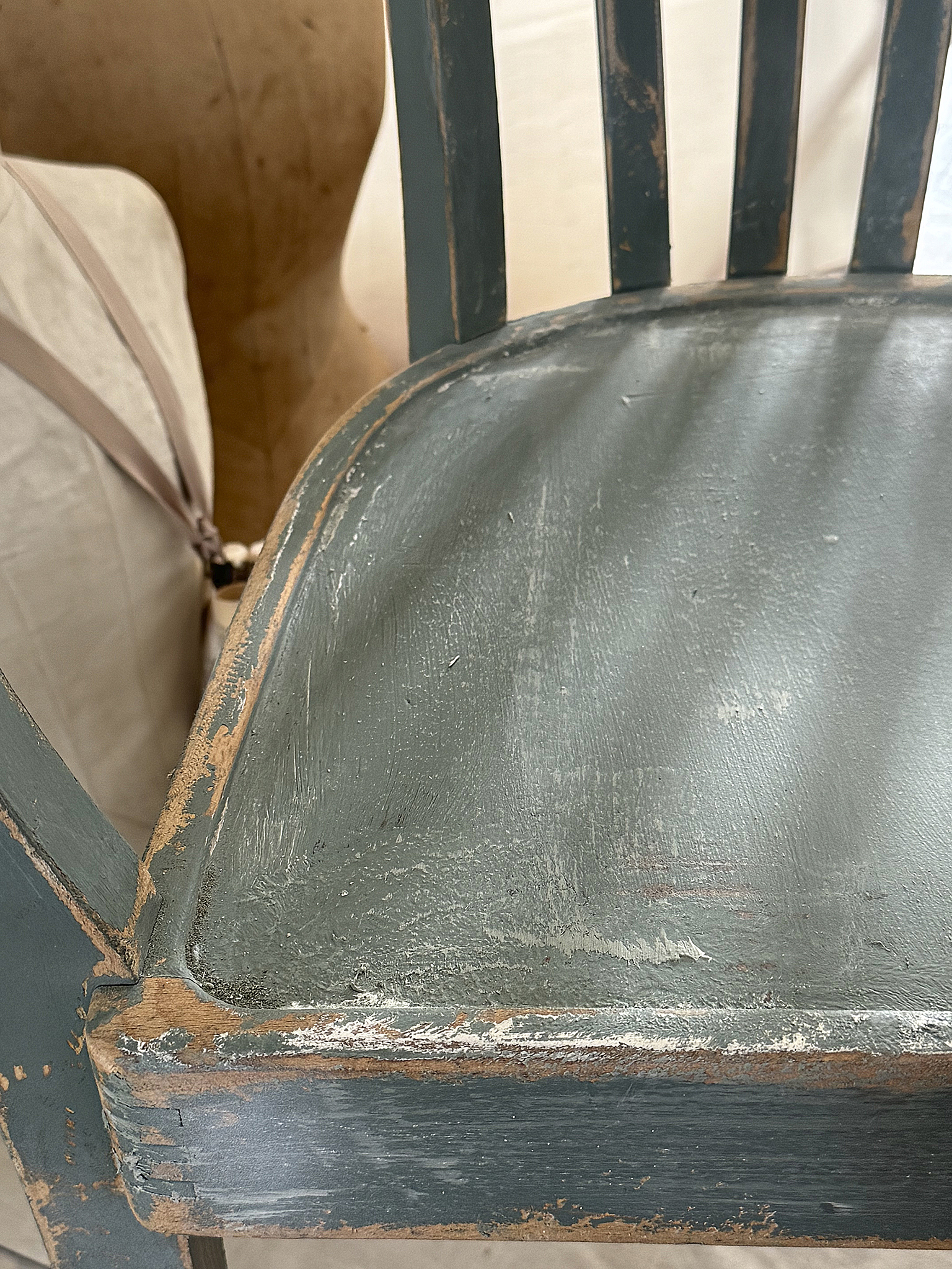 Alter Armlehnenstuhl Bauhaus Vintage/Salbei***