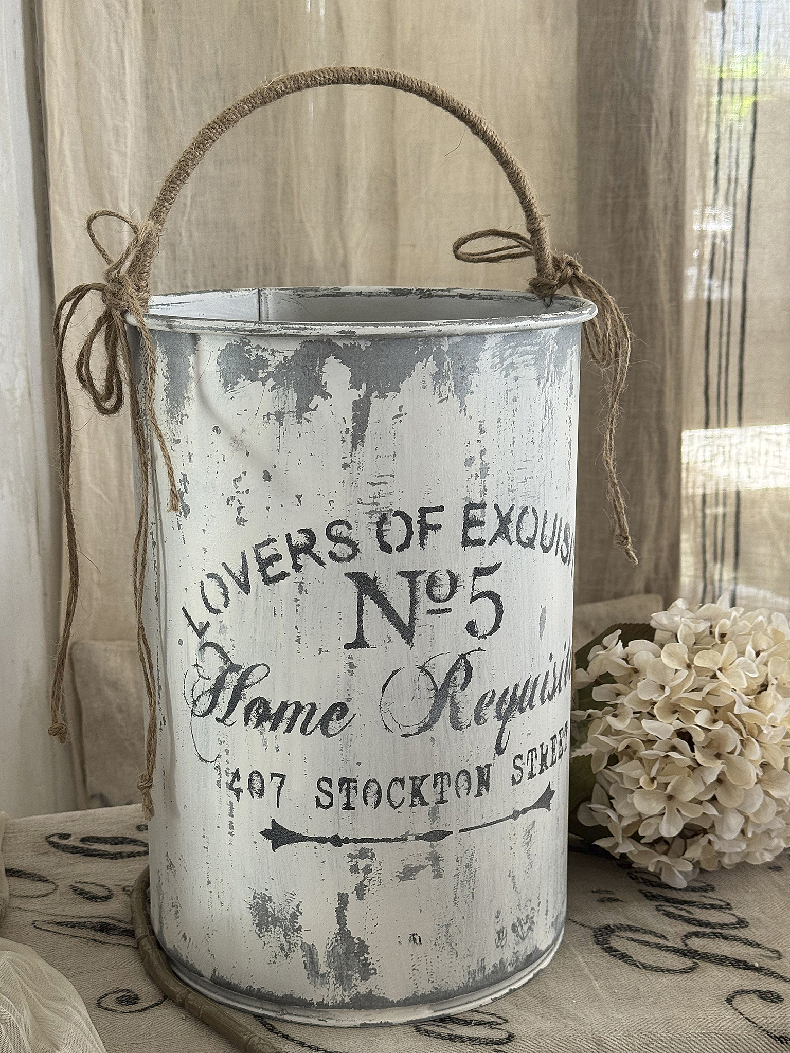  Alter Zinkeimer mit Henkel Requisites