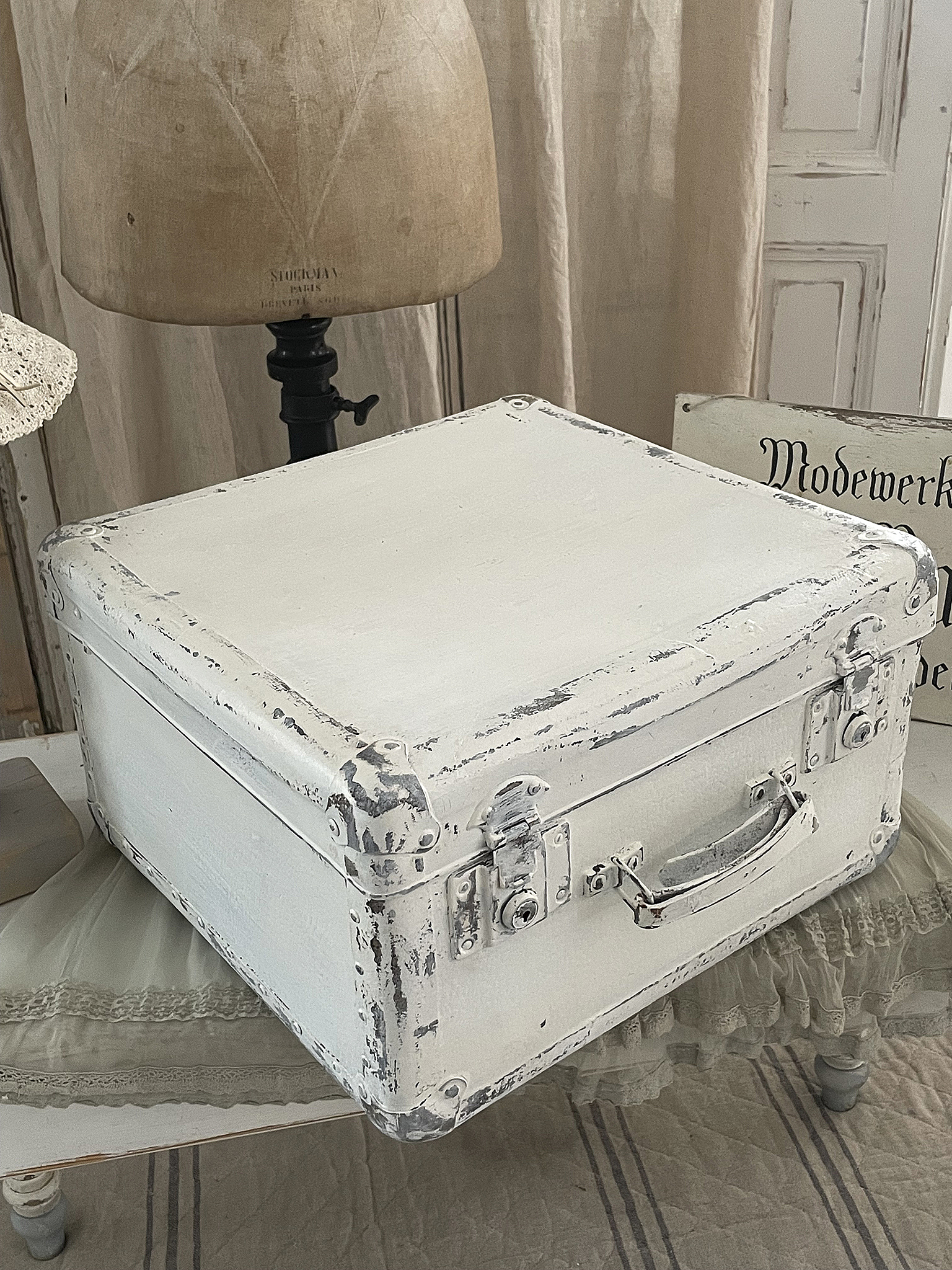 Alter Hutkoffer Brocante*** Alter Hutkoffer Brocante***