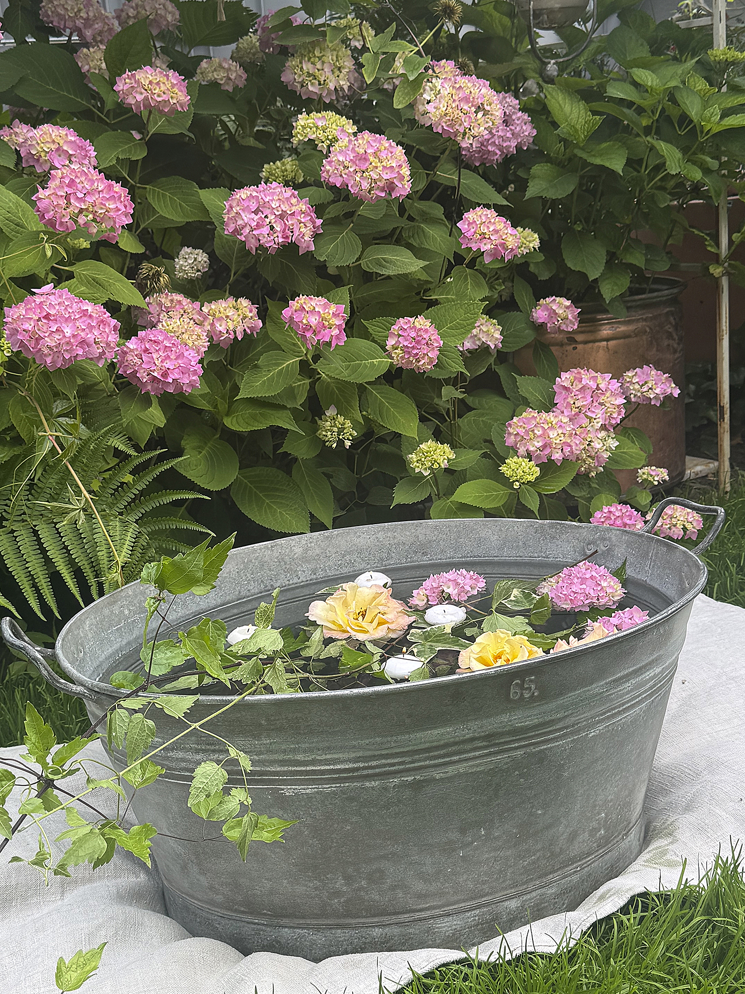 Alte Zinkwanne mit authentischer Patina – 65Liter***