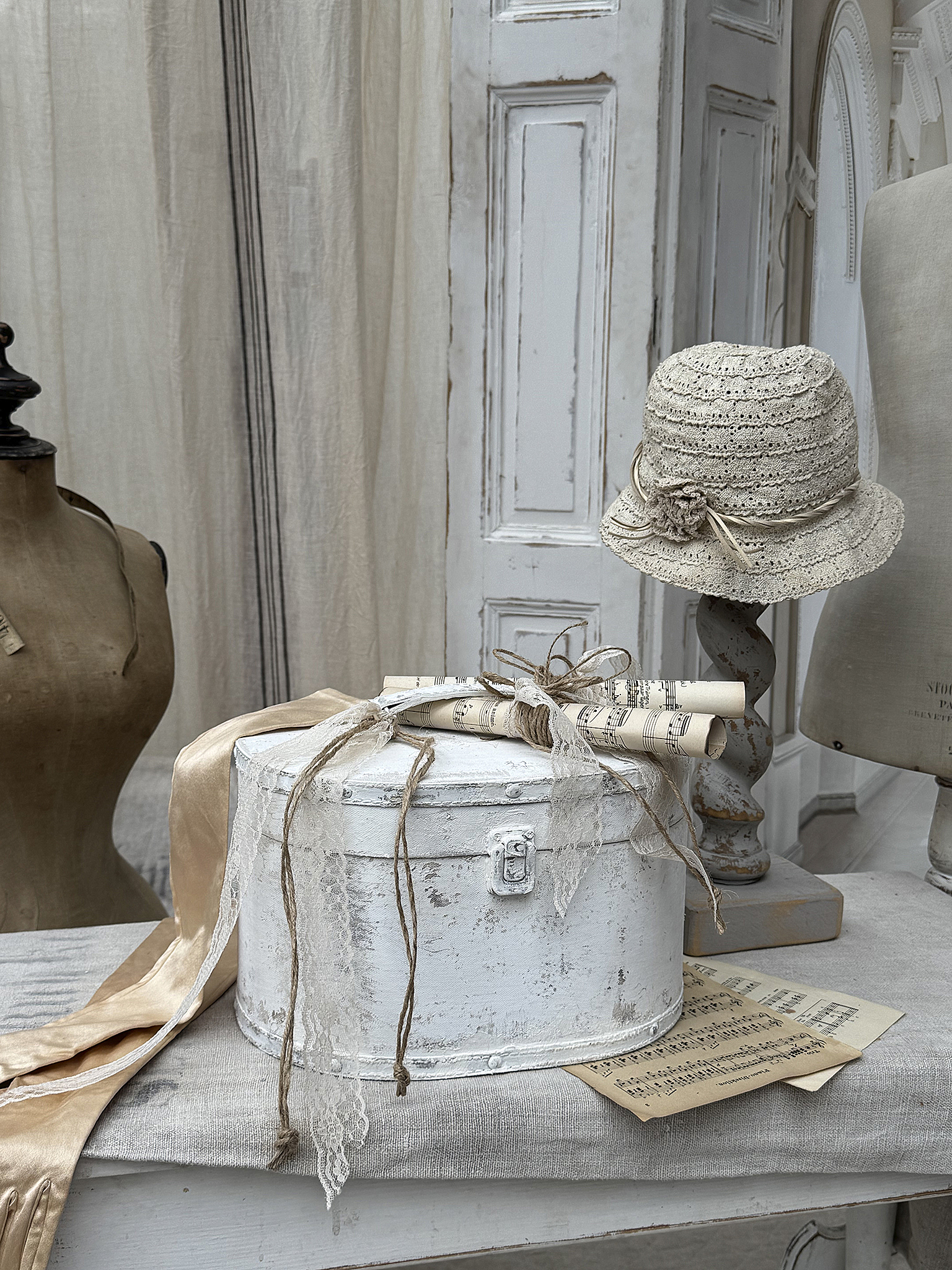   Hutkoffer-Shabby Brocante***