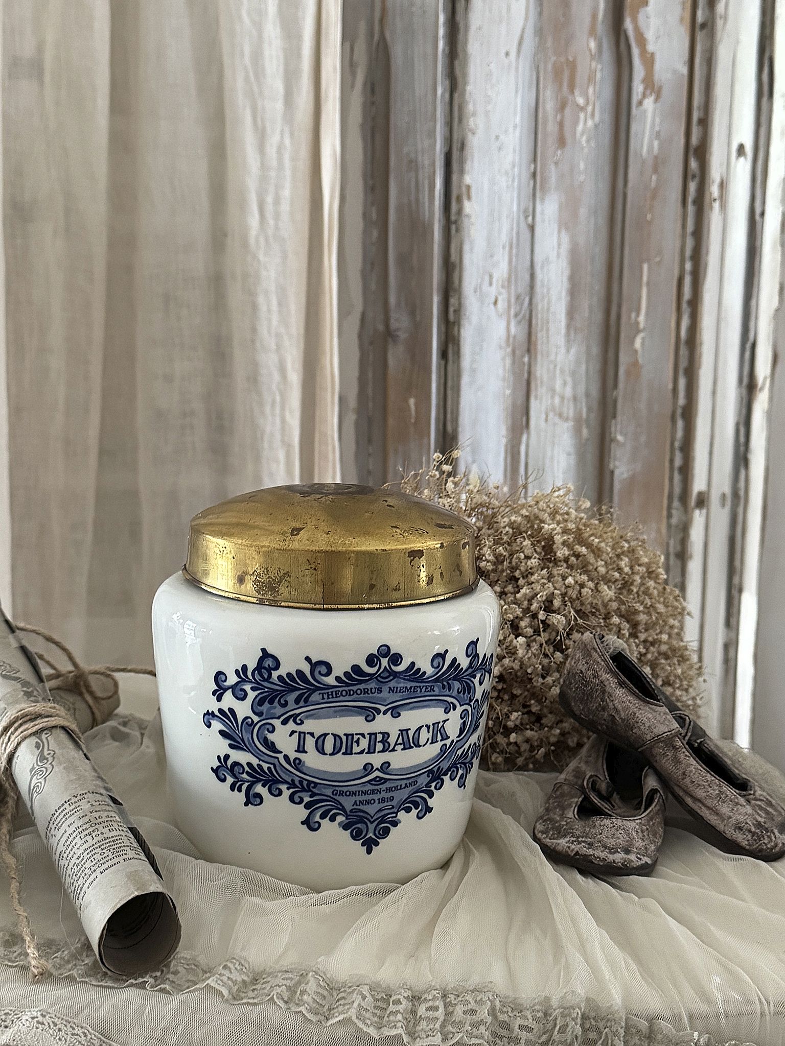 Alte Tabakdose Delft Blue***