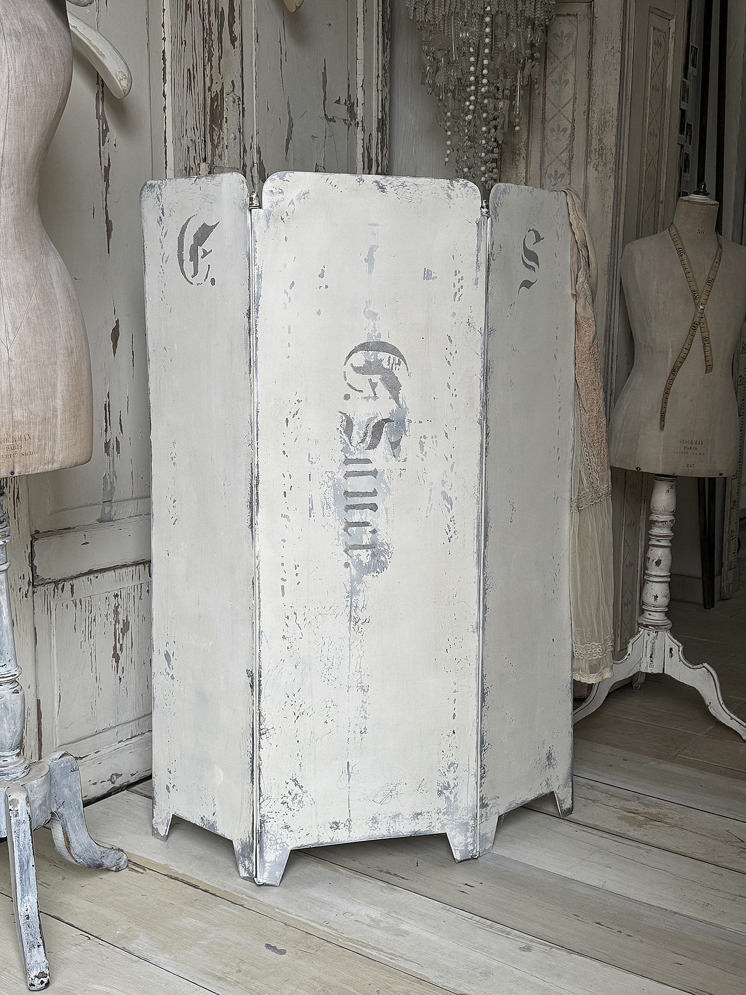 Antiker Kaminschutz-Paravent***