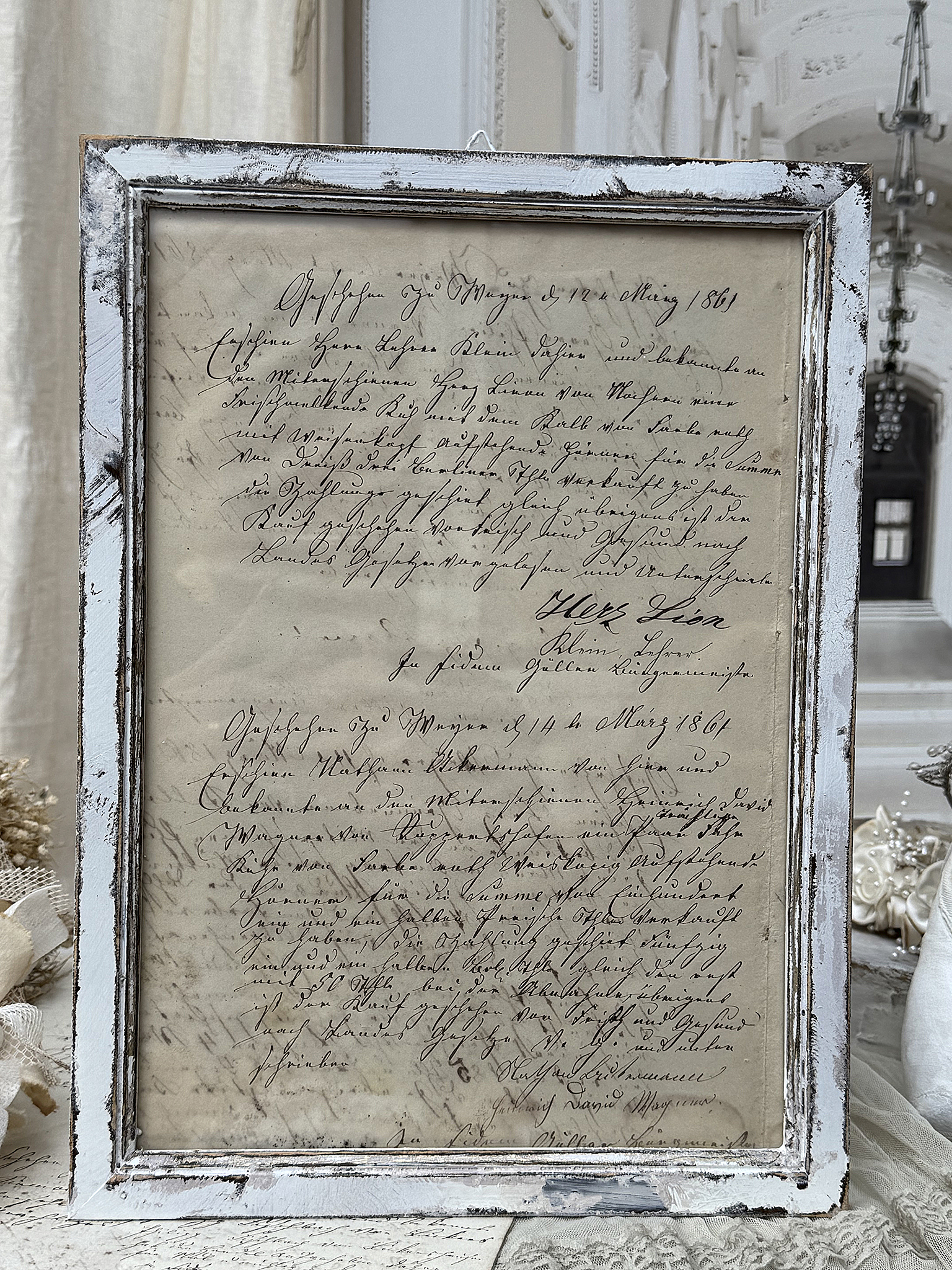 Stimmungsvolles antikes Vintage-Bild aus dem Jahr 1861 
