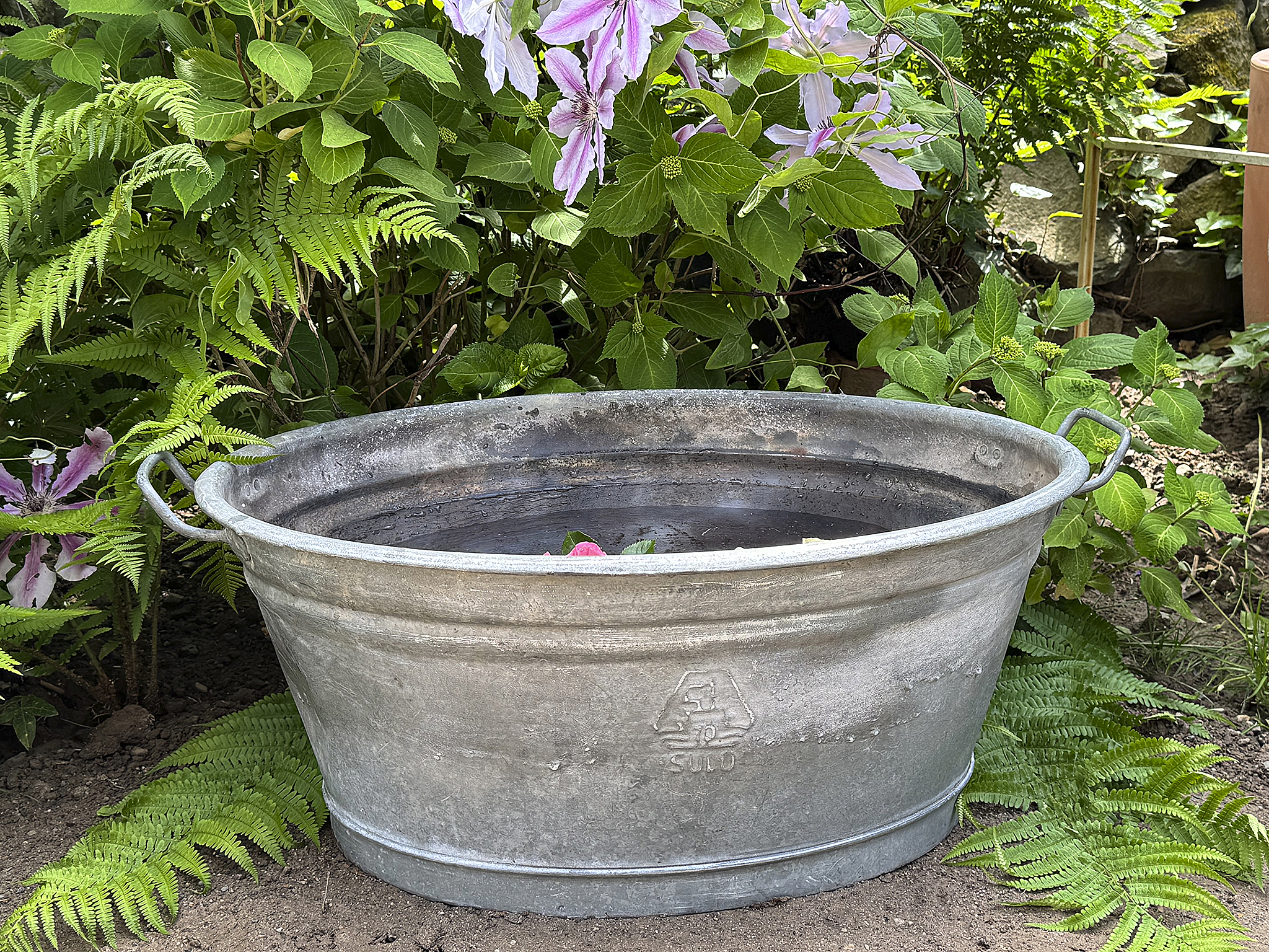 Alte große Zinkwanne mit authentischer Patina – 70 Liter***