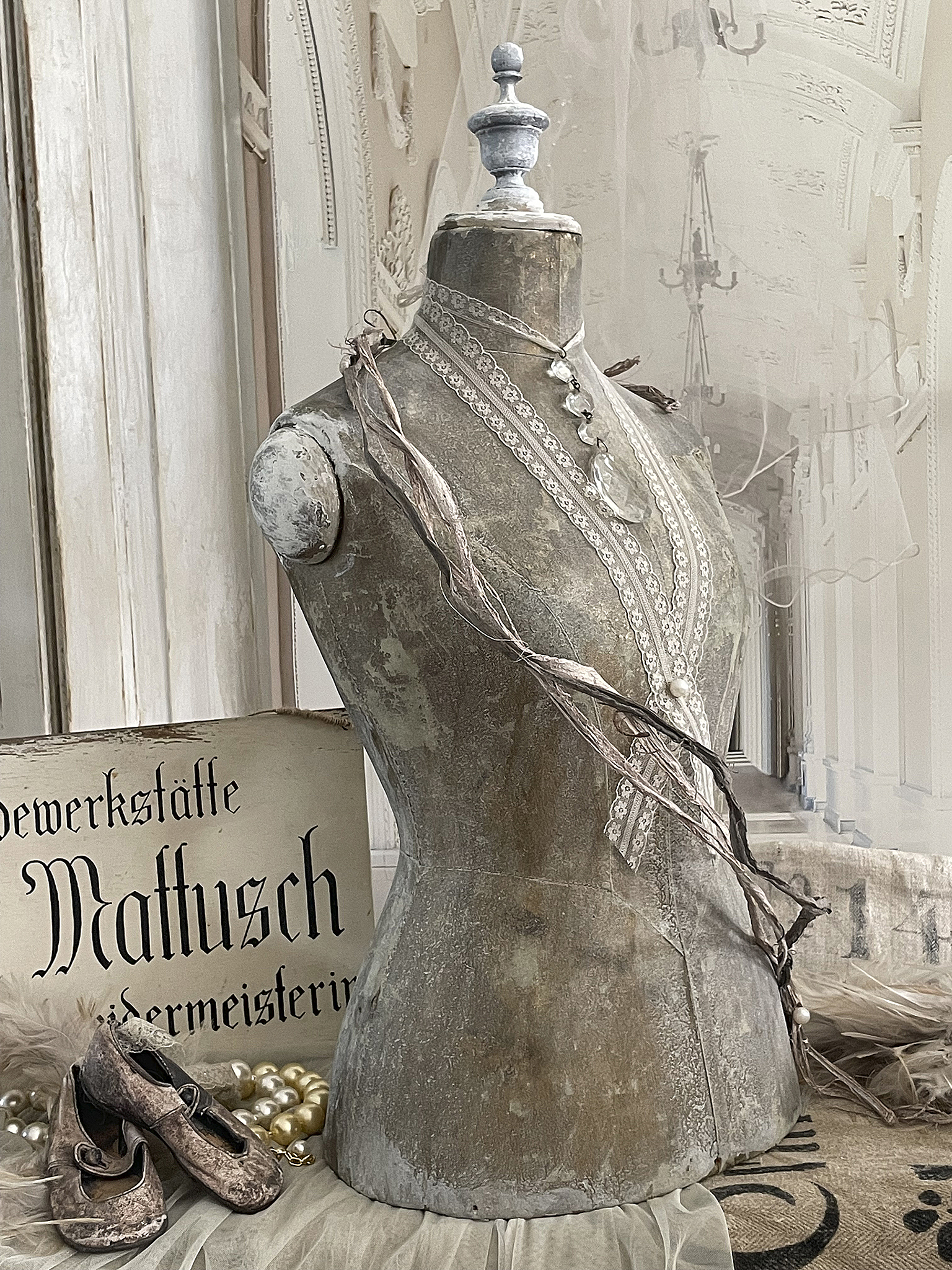 Antike Schneiderpuppe / zarter Torso ***