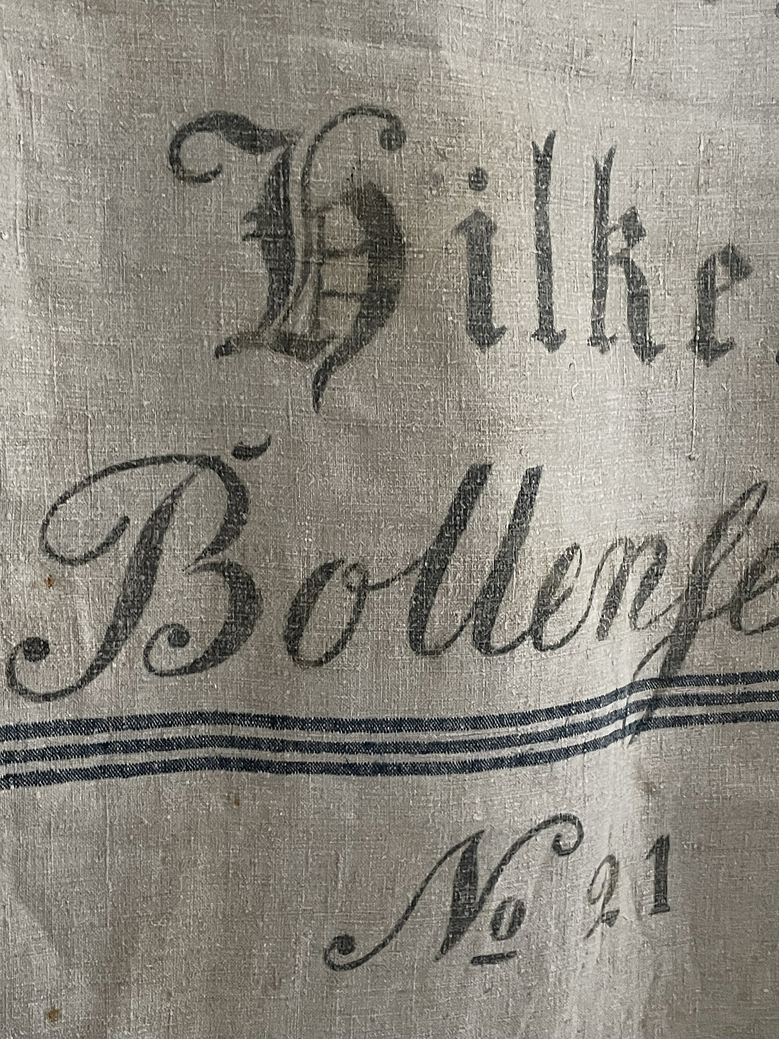 Seltener alter Leinensack/ Mehlsack Schreibschrift*** Seltener alter Leinensack/ Mehlsack Schreibschrift***