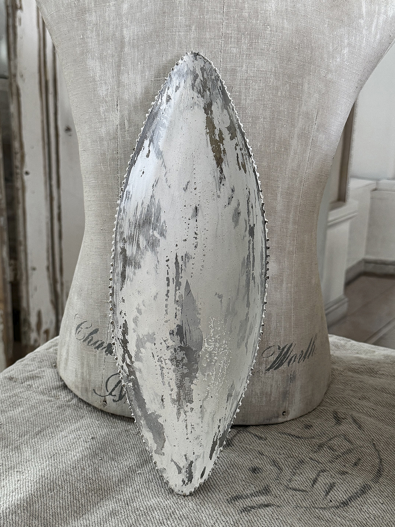 Shabby-Chic-Duo – großer Streuer & Schale in Schiffchenform***