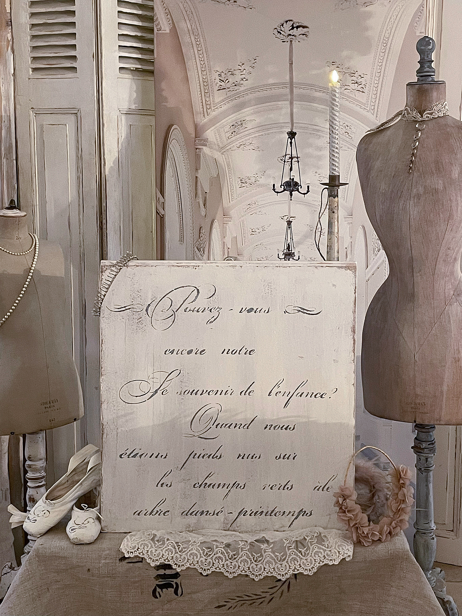 Großes Französisches Shabby-Bild***