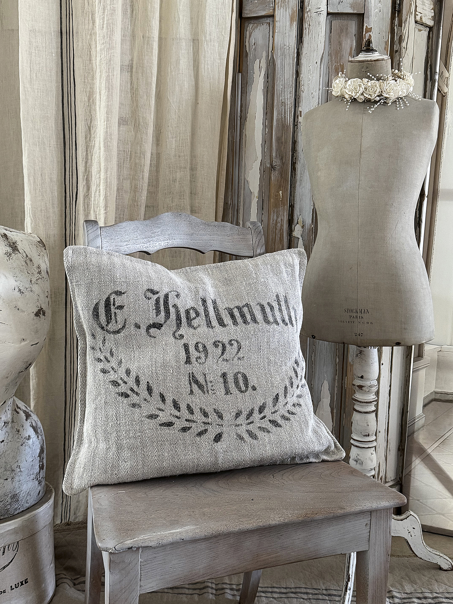 Charmantes Mehlsackkissen mit Geschichte von 1922***