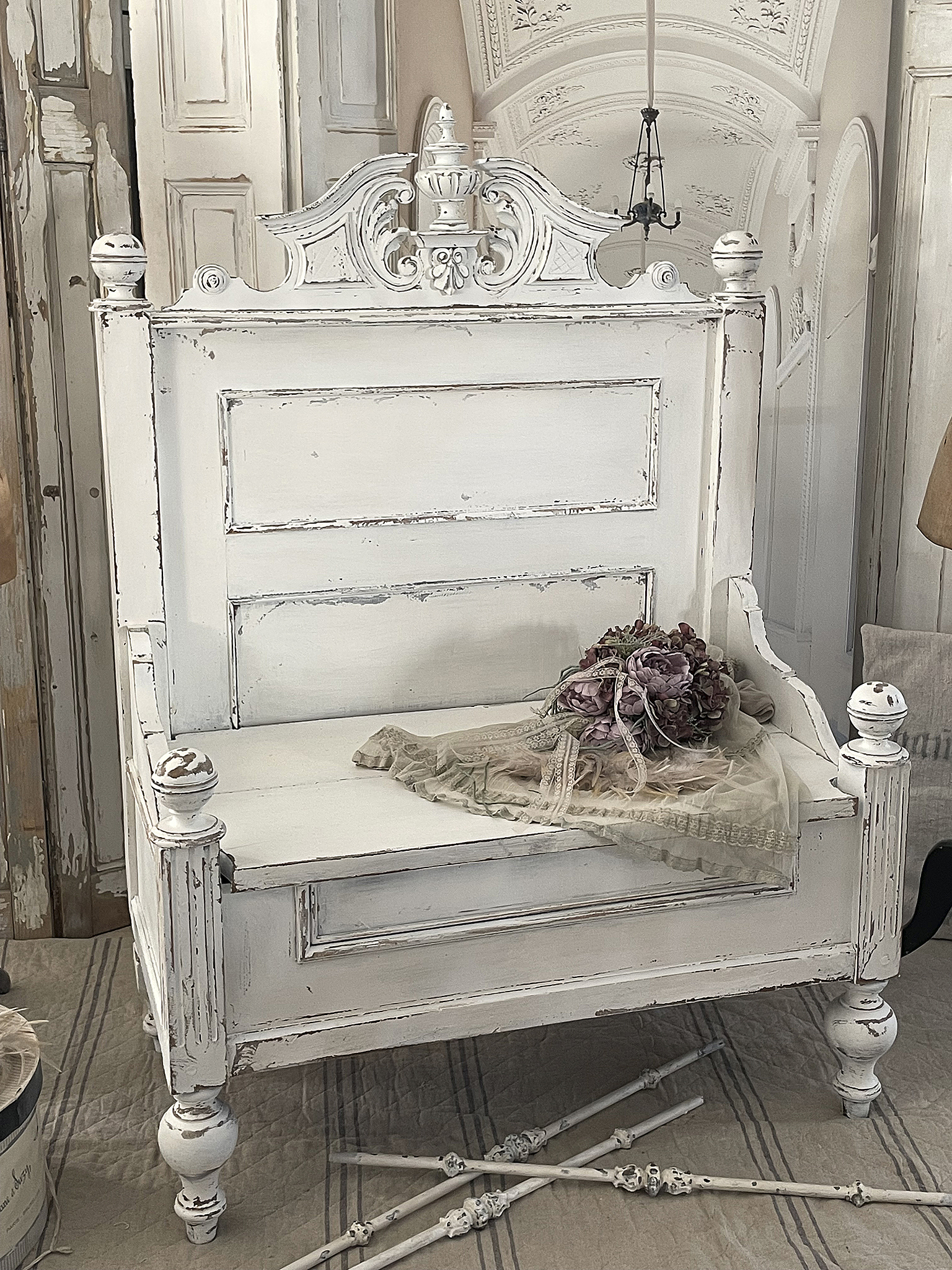 Antike Gründerzeit- Truhenbank shabbychic***