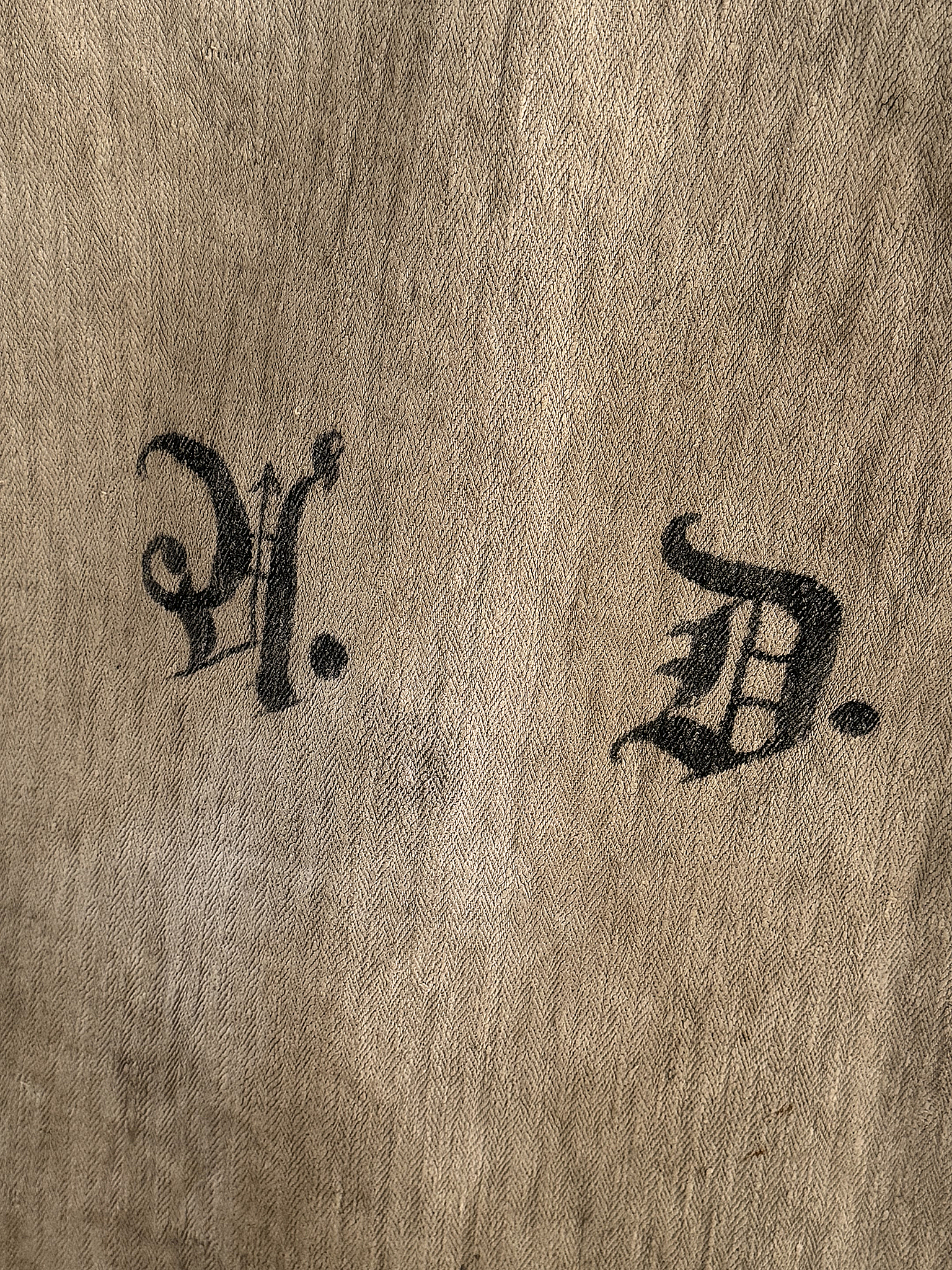 Historischer Leinensack / Getreidesack von 1880 mit Originaldruck***