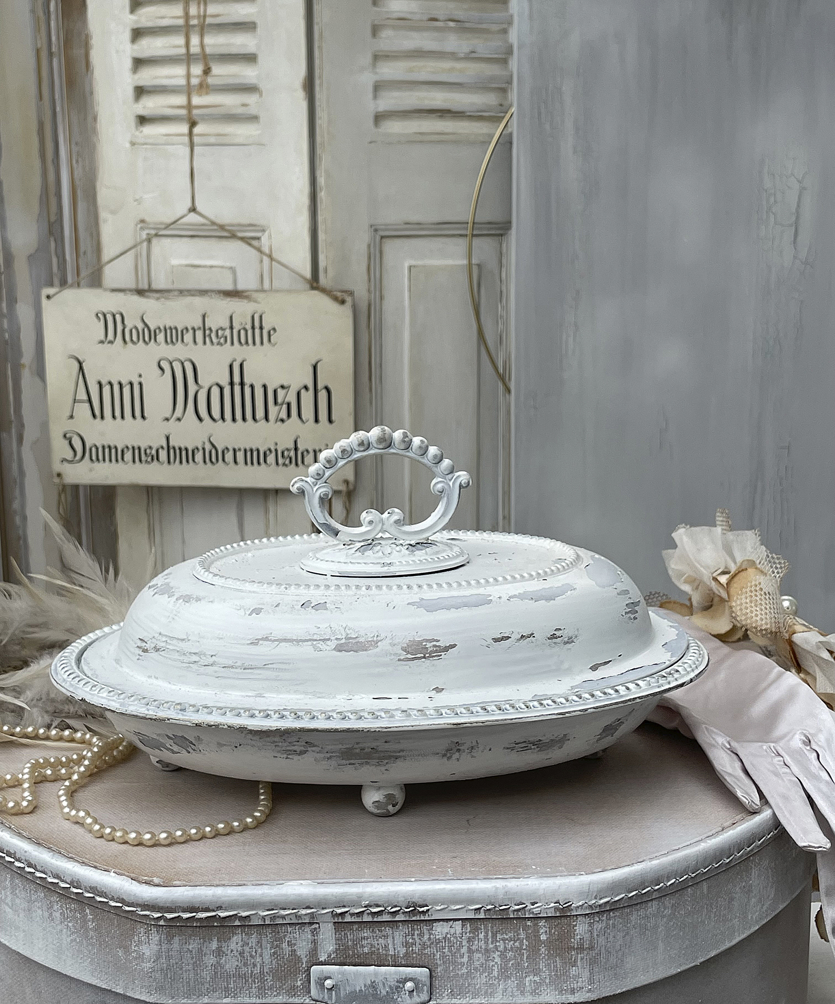 Antike Messingschale mit Deckel*** Antike Messingschale mit Deckel***
