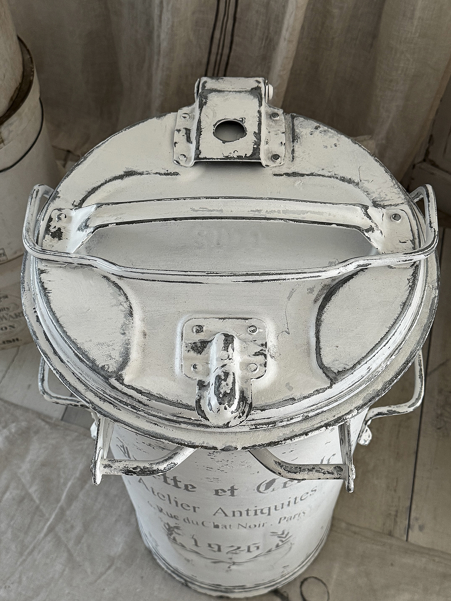 Alte große Zinkmülltonne 1926***