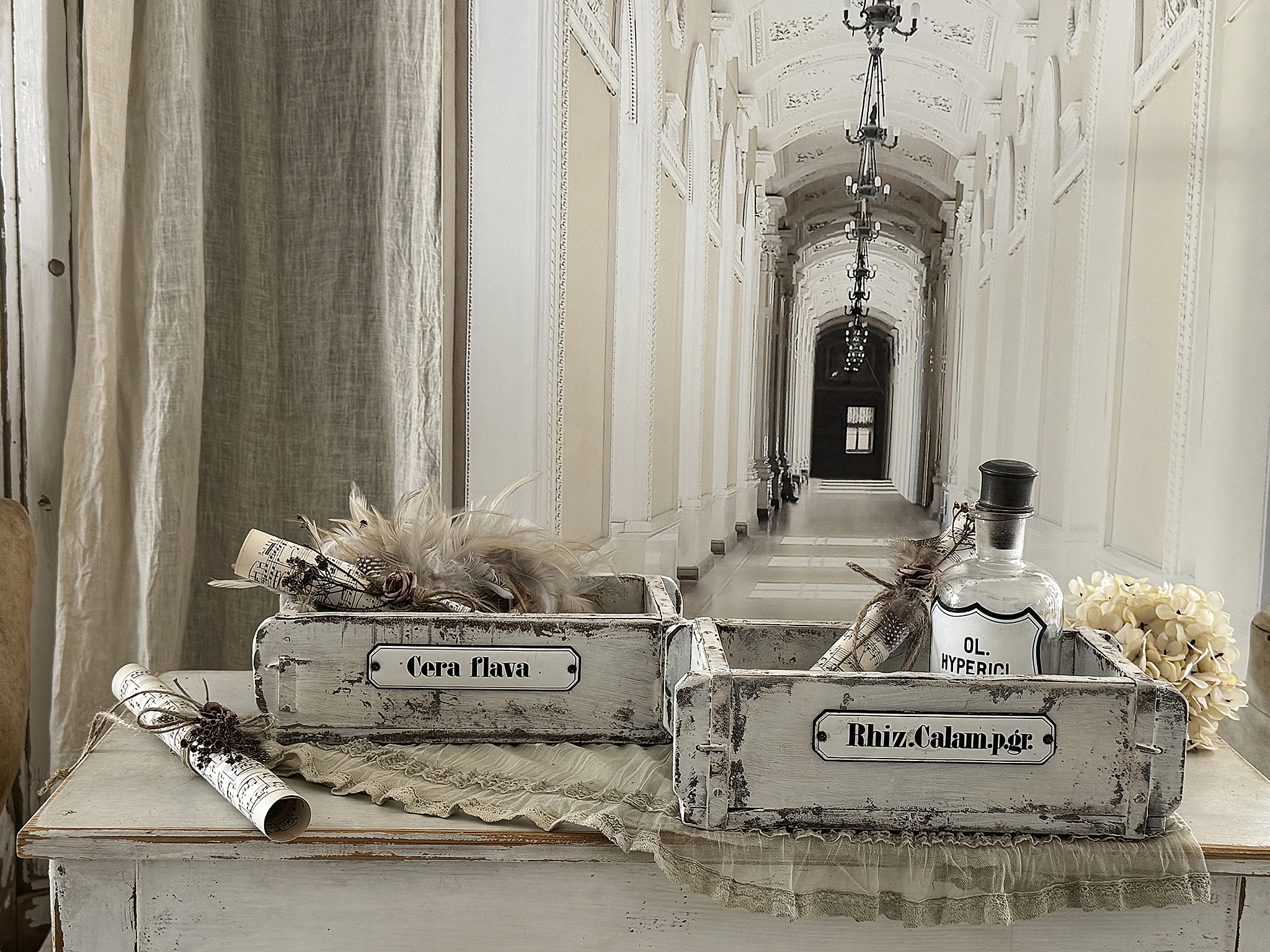 Antikes Apothekerkisten-Duo mit Geschichte***