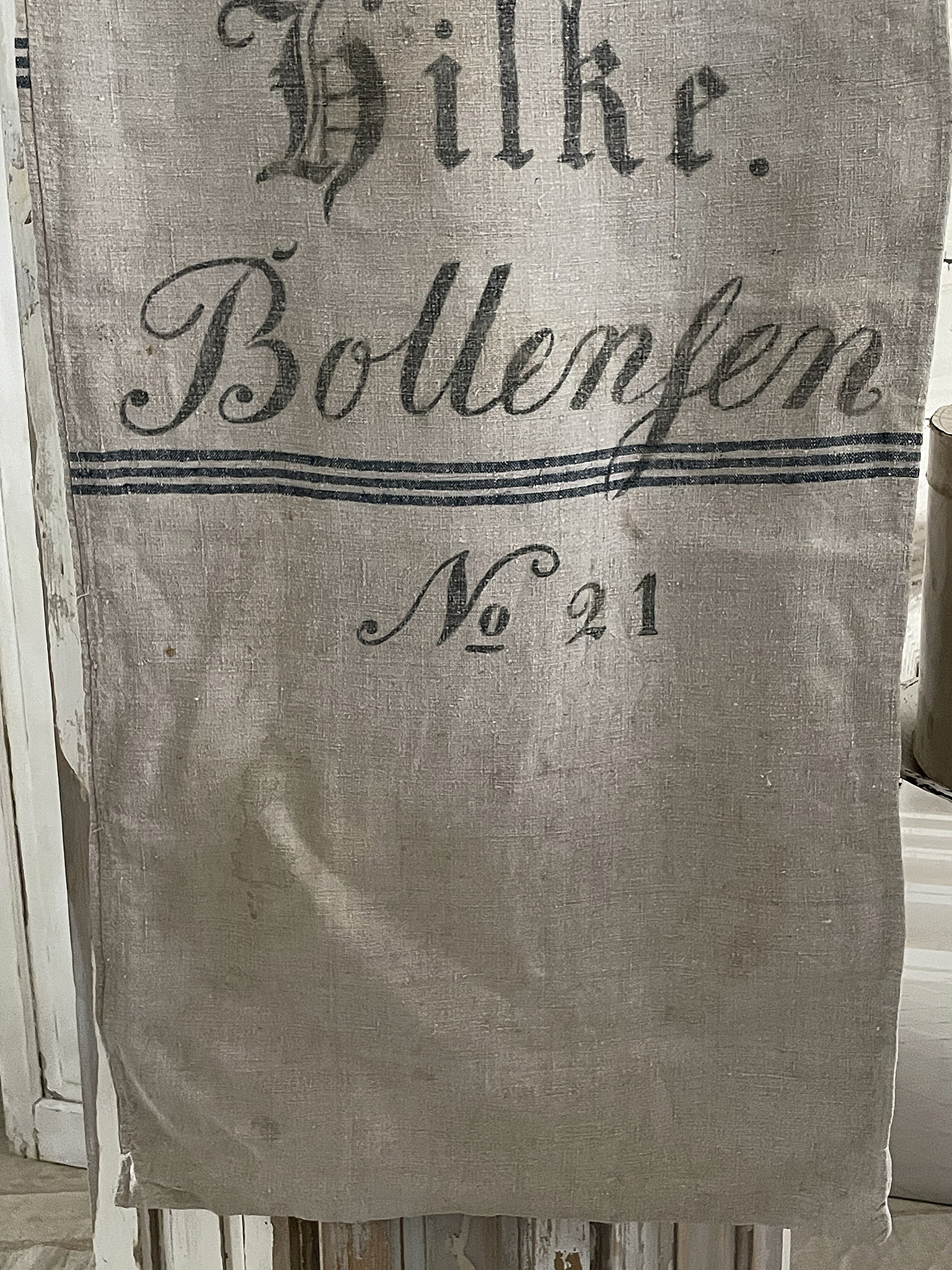 Seltener alter Leinensack/ Mehlsack Schreibschrift*** Seltener alter Leinensack/ Mehlsack Schreibschrift***