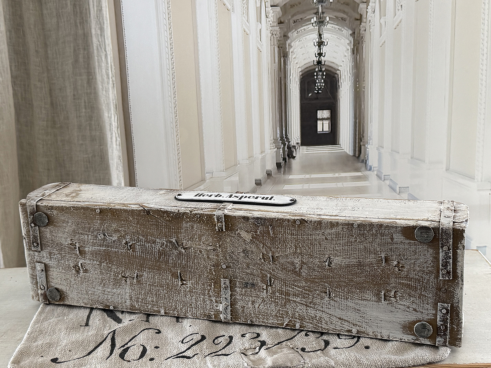 Antike lange  Apothekerschublade mit Geschichte- Asperul***