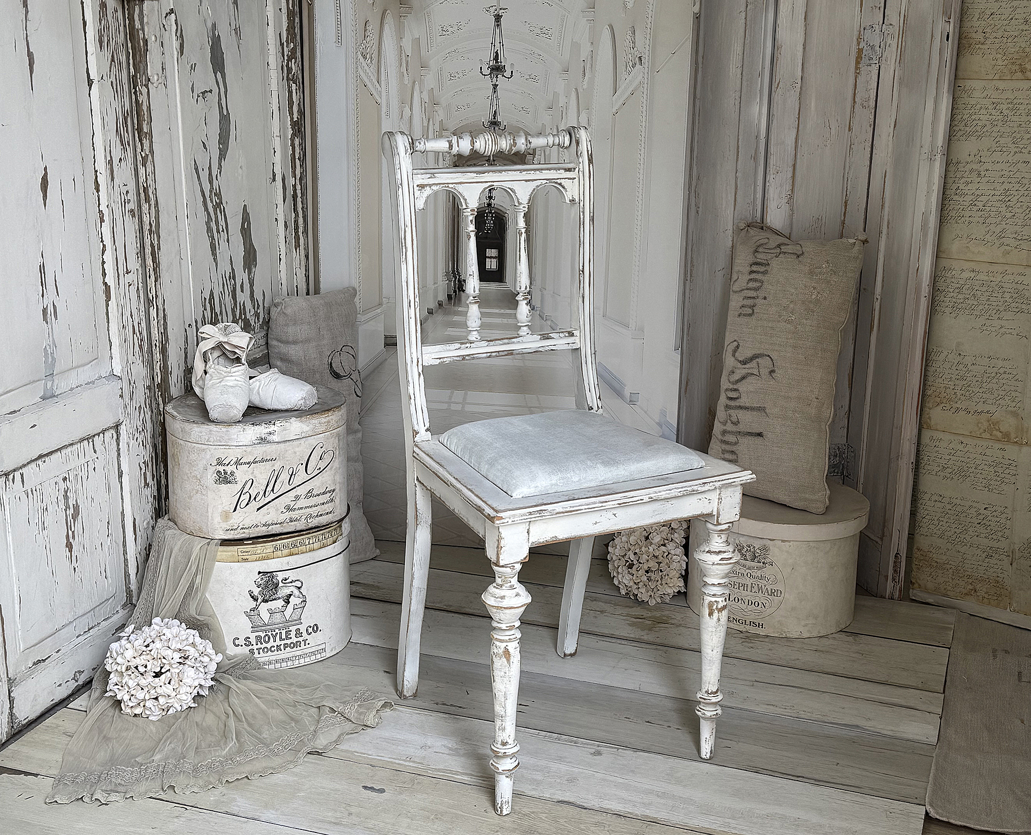 Antiker Gründerzeitstuhl mit Sitzpolster 1***