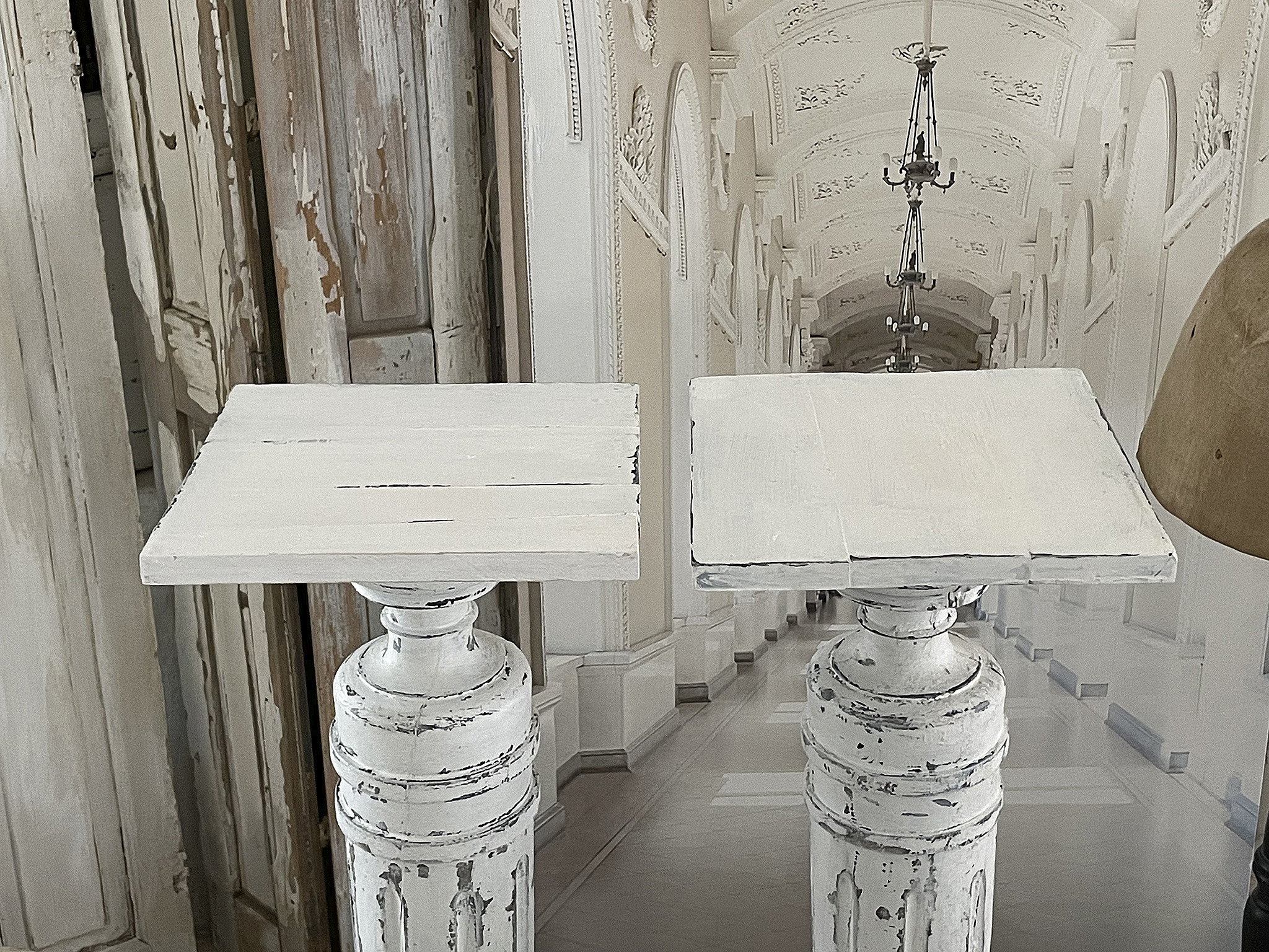 Antike große Holzsäule Shabby-Chic*** Antike große Holzsäule Shabby-Chic***