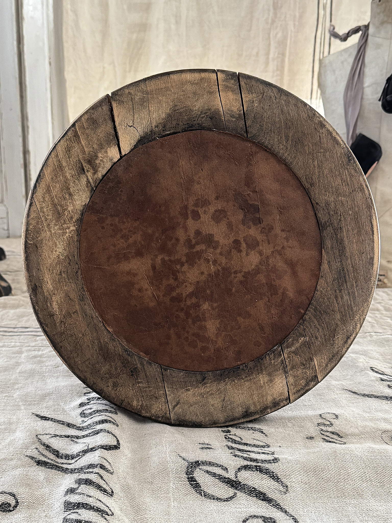 Alter Klavierhocker im Original-Vintage-Kleid***