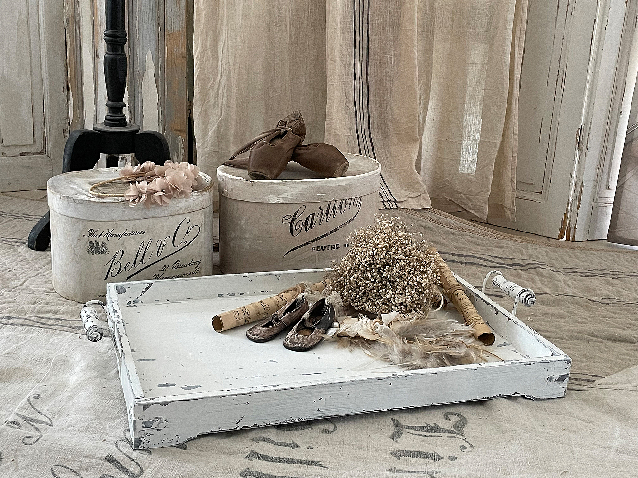 Große altes Holztablett Shabby-Chic*** Große altes Holztablett Shabby-Chic***