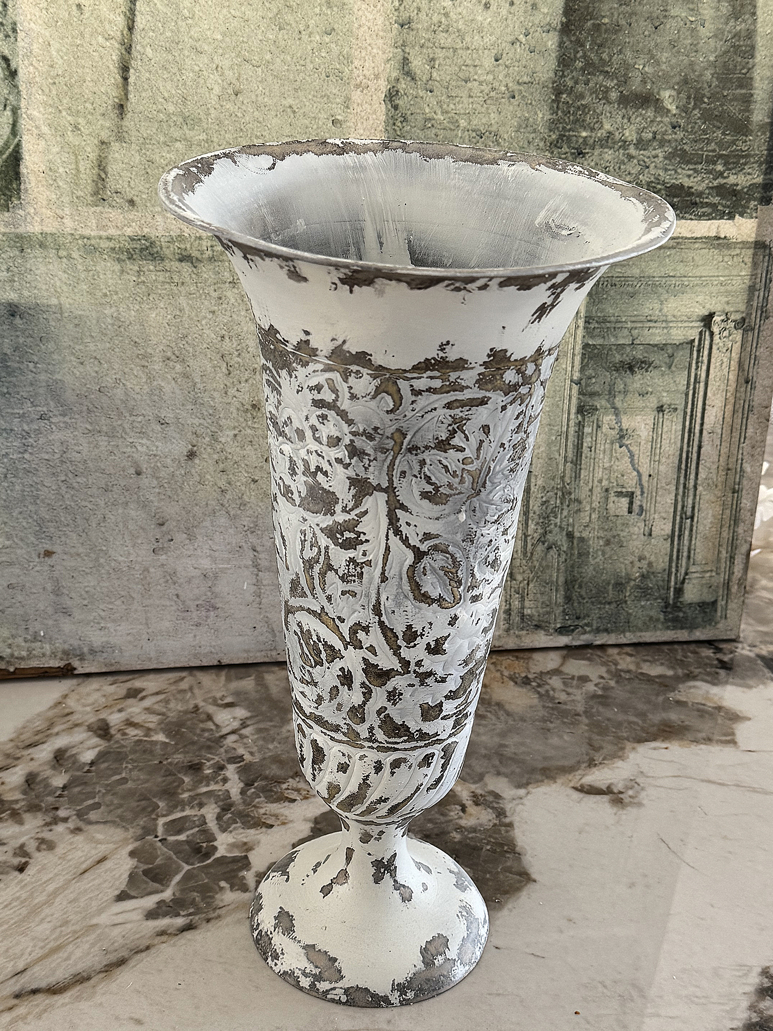 Elegante Vintage-Vase aus Frankreich mit Shabby-Charme***