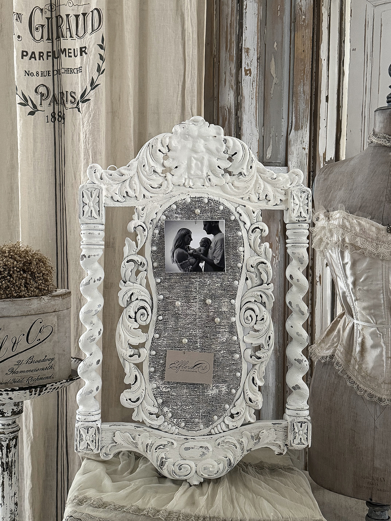Individuelles Memoboard/ Stuhllehne antik***