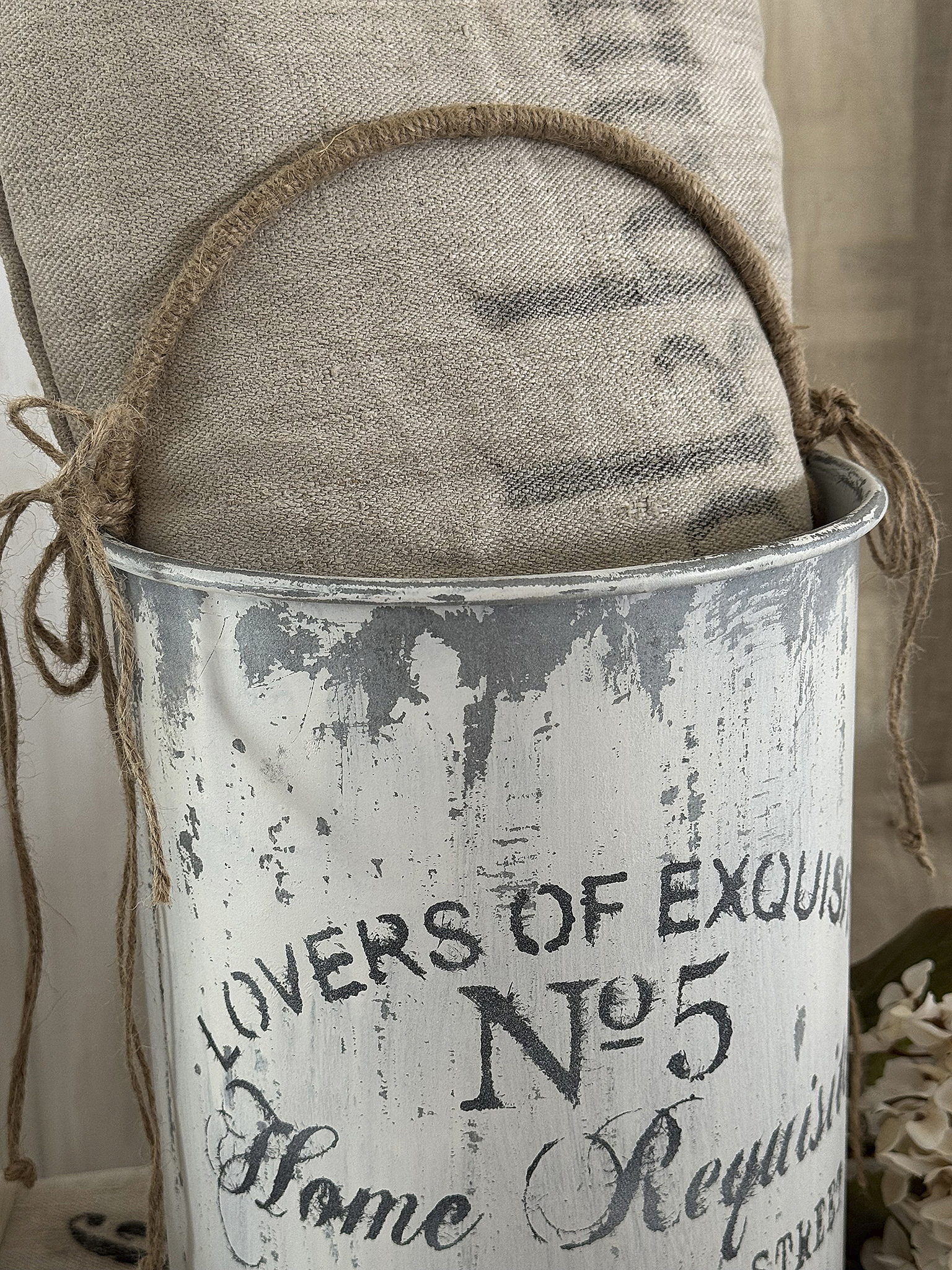  Alter Zinkeimer mit Henkel Requisites