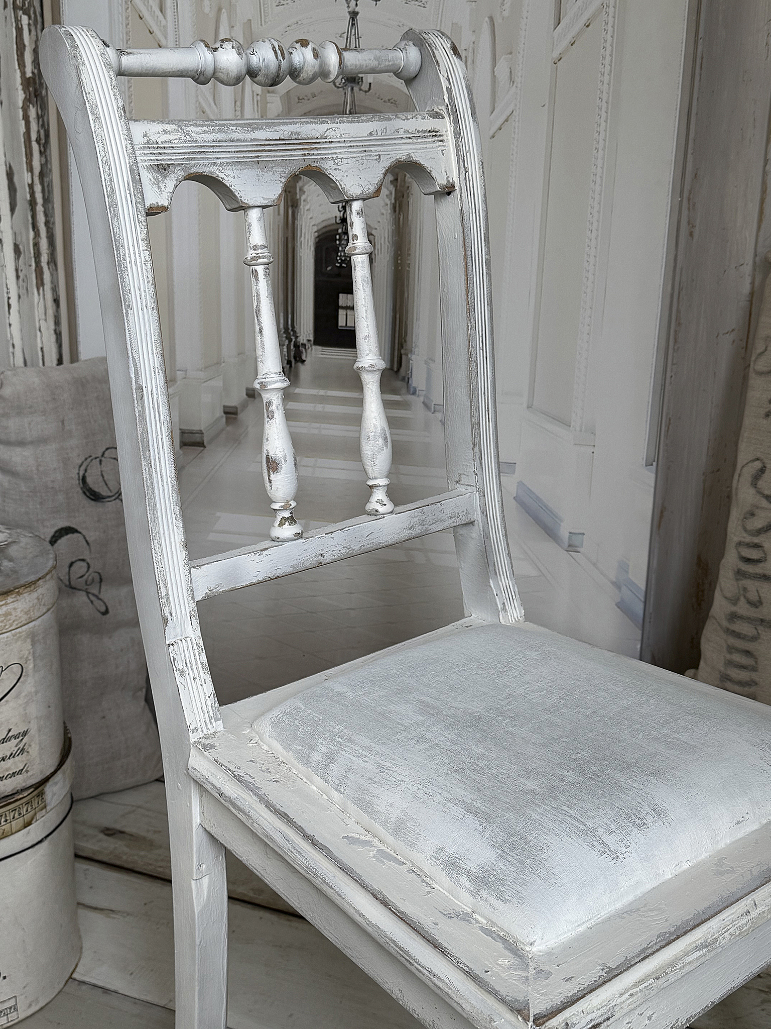 Antiker Gründerzeitstuhl mit Sitzpolster 2***