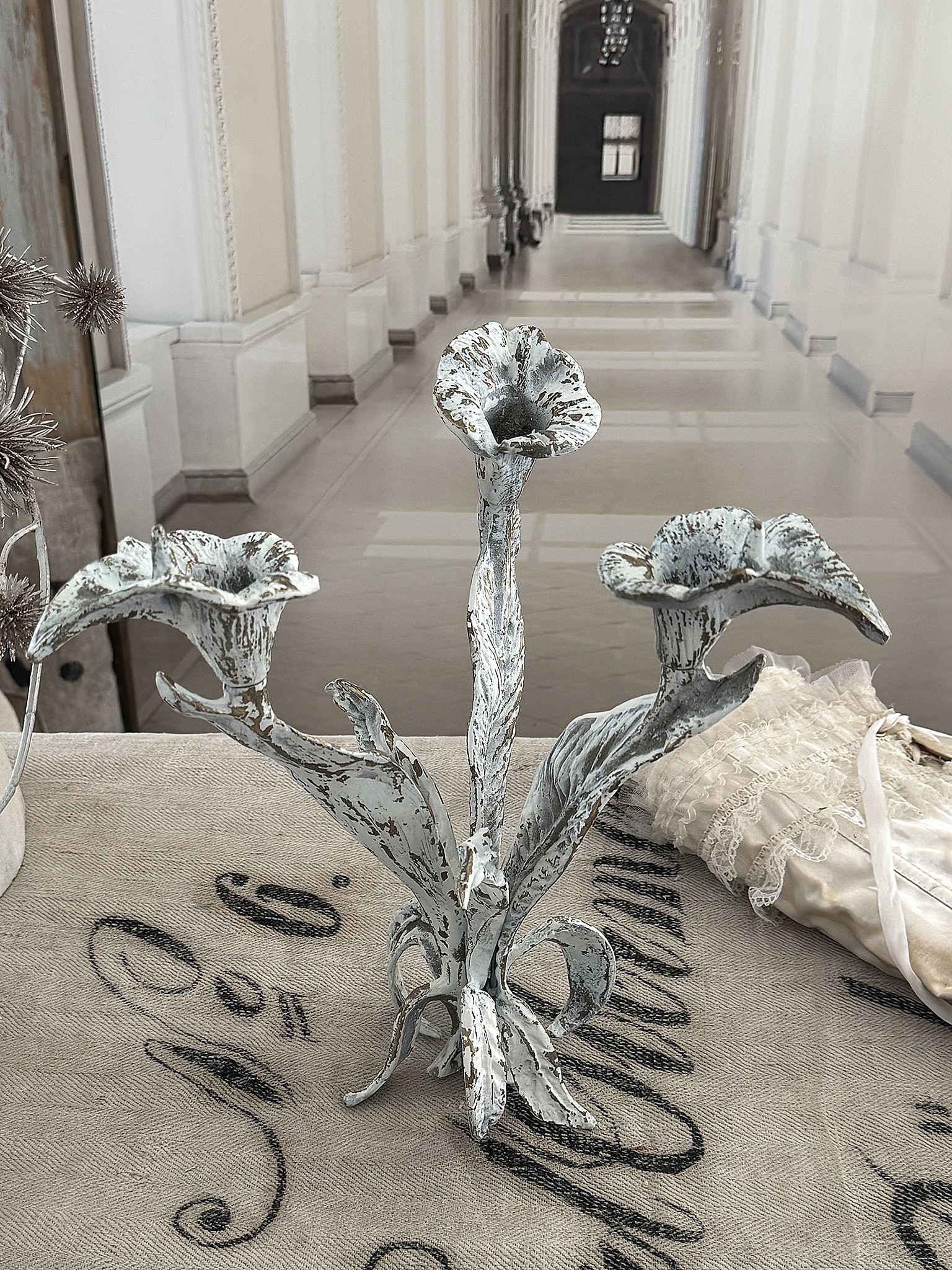 Dreiflammiger Vintage Kerzenleuchter im Jugendstil***