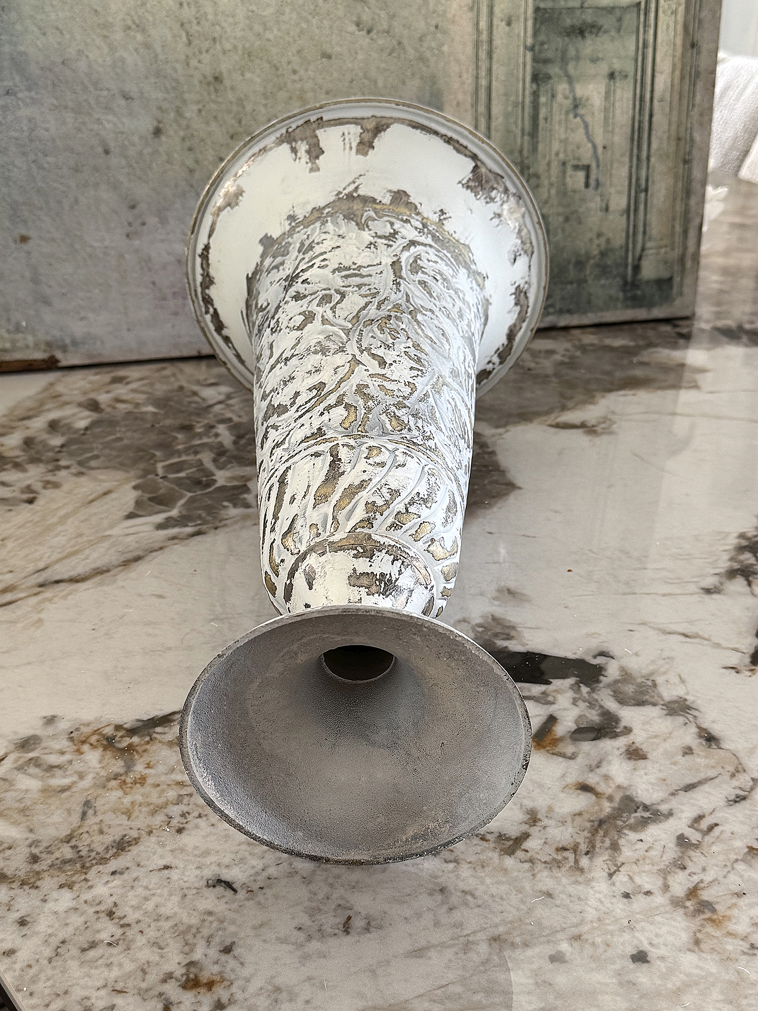 Elegante Vintage-Vase aus Frankreich mit Shabby-Charme***