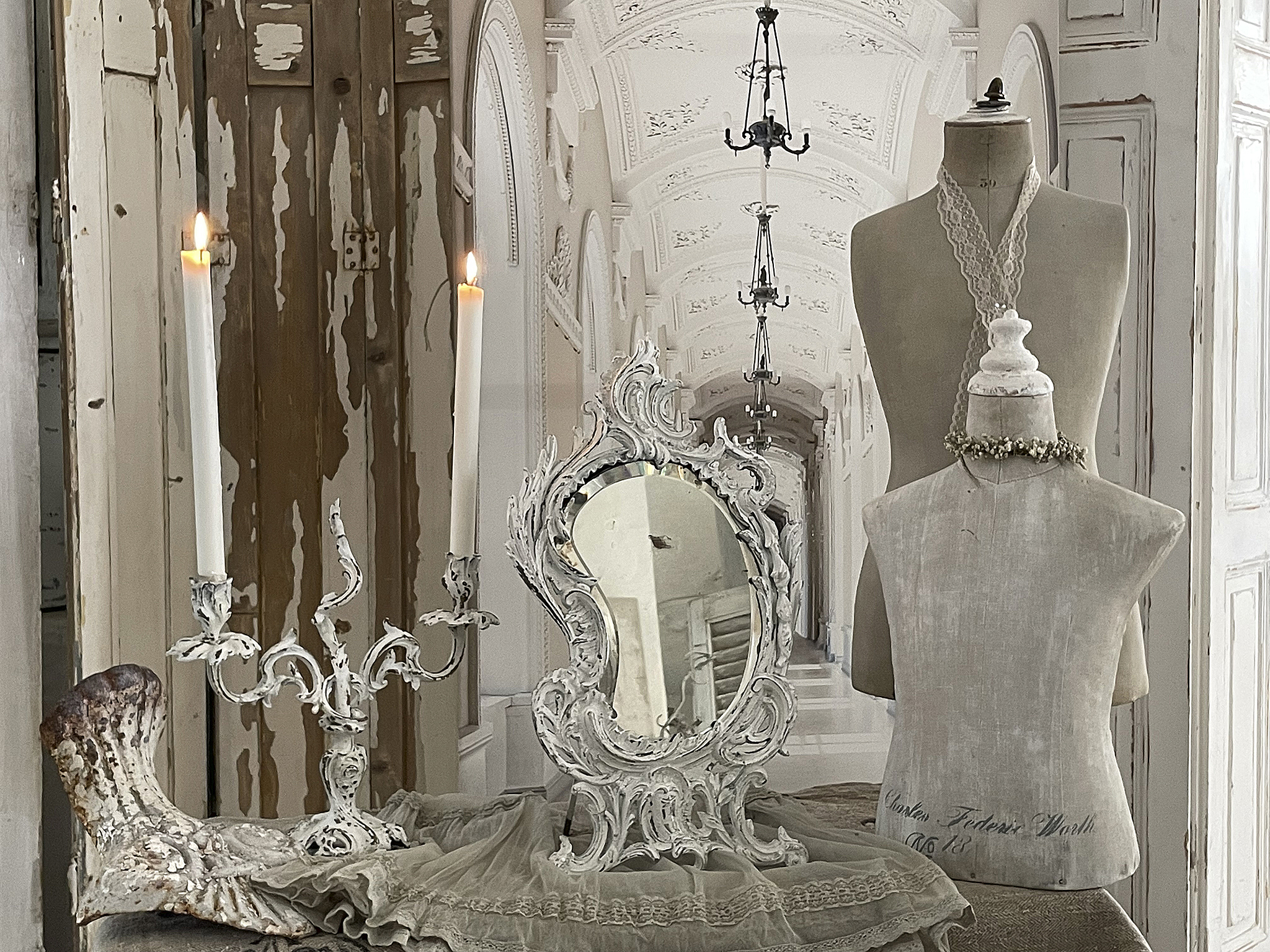 Wunderschöner antiker Brautspiegel***
